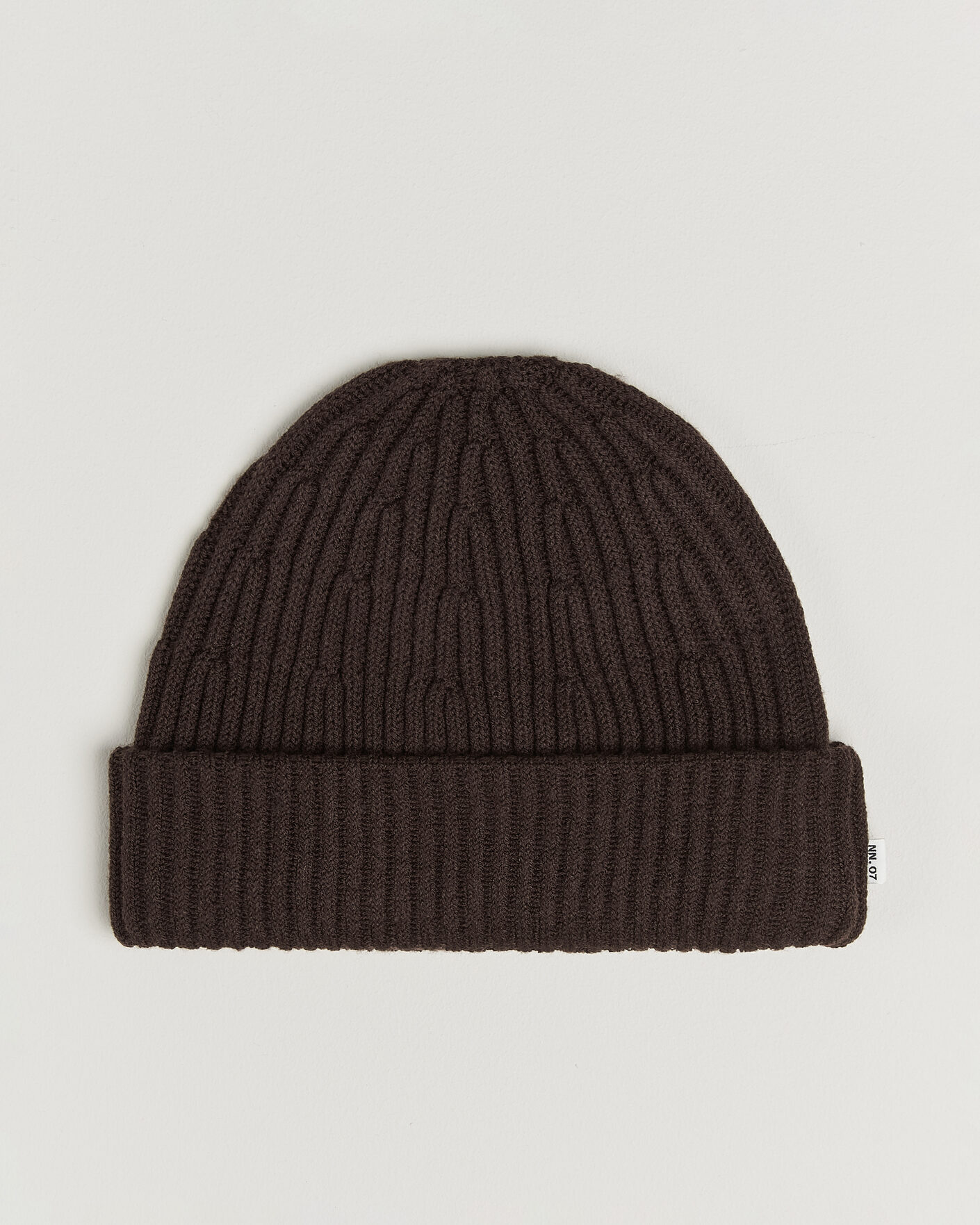Homme | Bonnets | NN07 | Wool Rib Hat Deep Truffle
