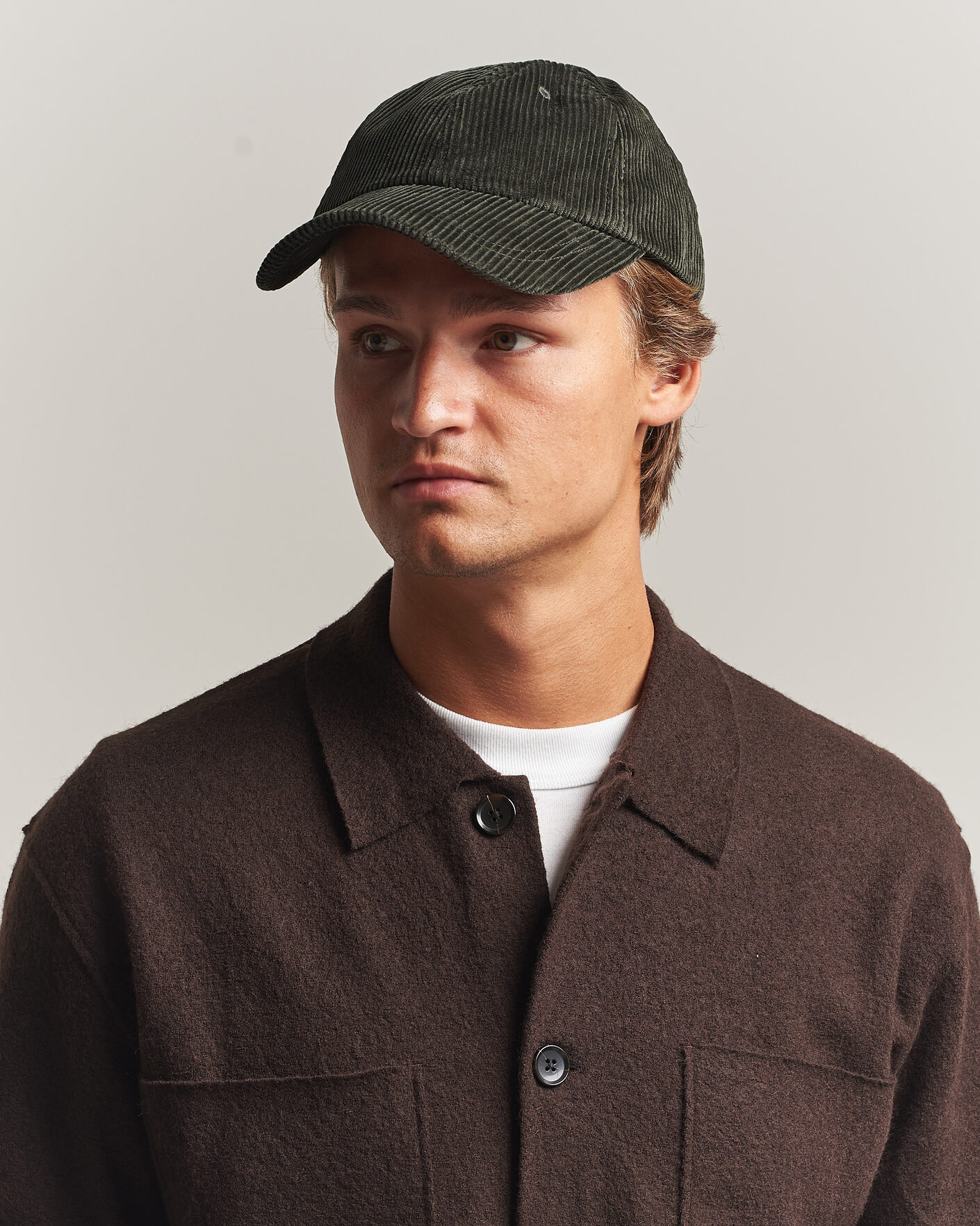 Homme | Bobs Et Casquettes | NN07 | Corduroy Dad Cap Dark Army