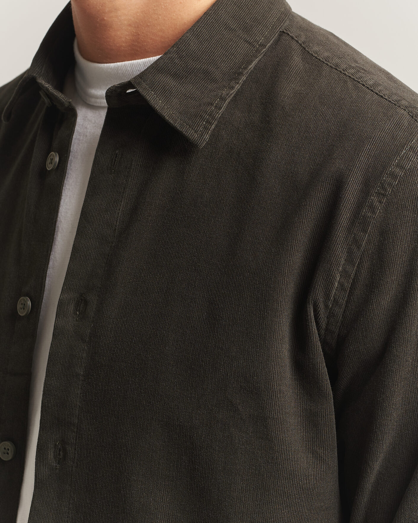 Homme | Chemises | NN07 | Asher Baby Cord Shirt Capers Green