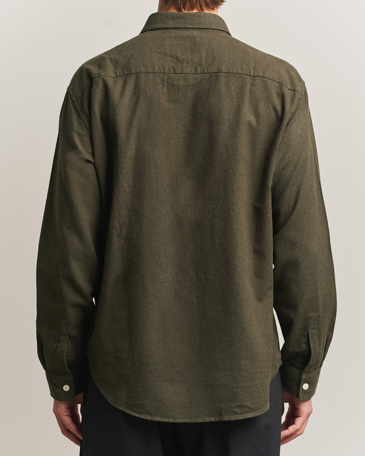 Homme | Chemises | NN07 | Dino Brushed Flannel Shirt Dark Army