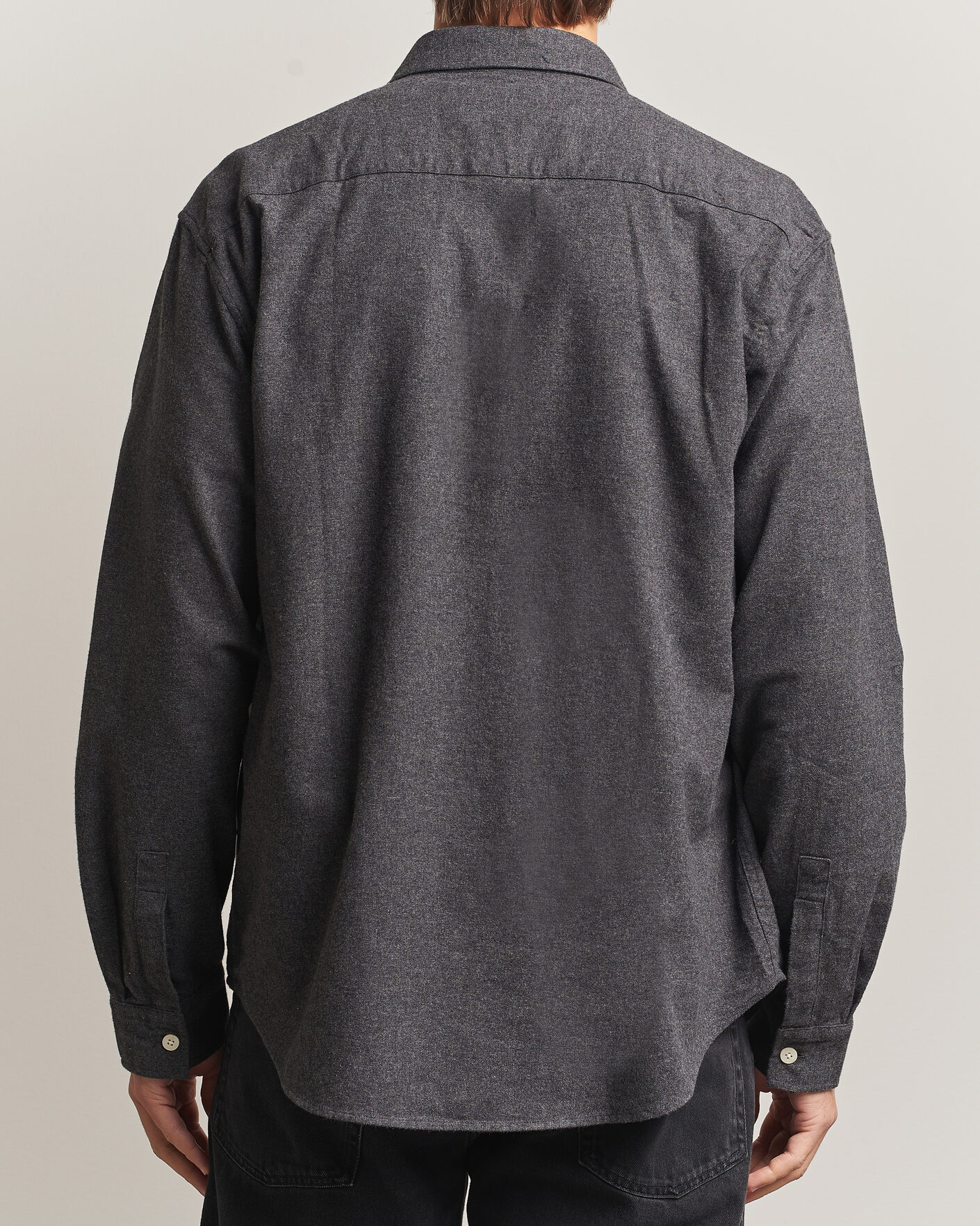 Homme | Chemises | NN07 | Dino Brushed Flannel Shirt Dark Grey