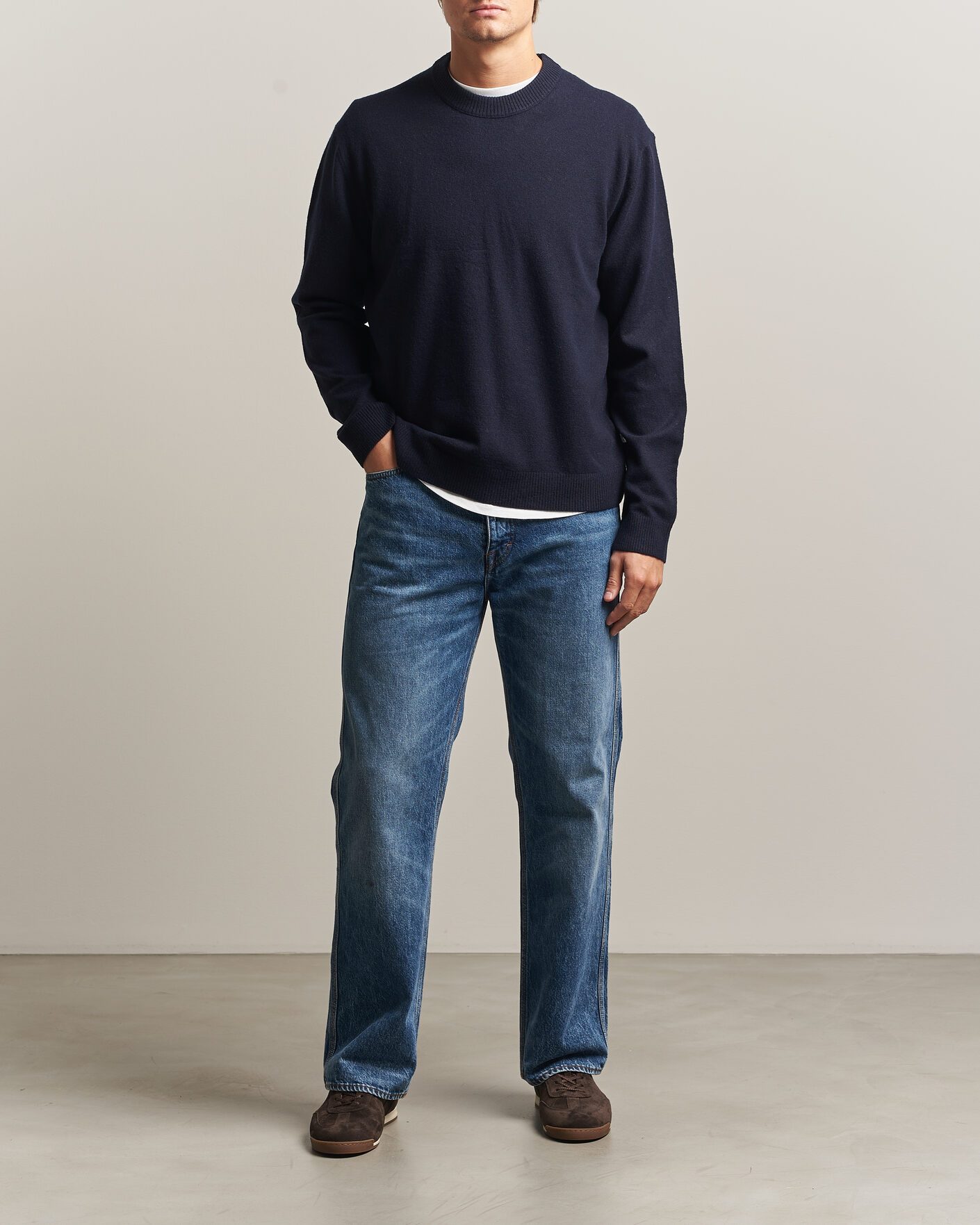 Homme | Pulls Et Tricots | NN07 | Raz Lambswool Knitted Sweater Deep Navy