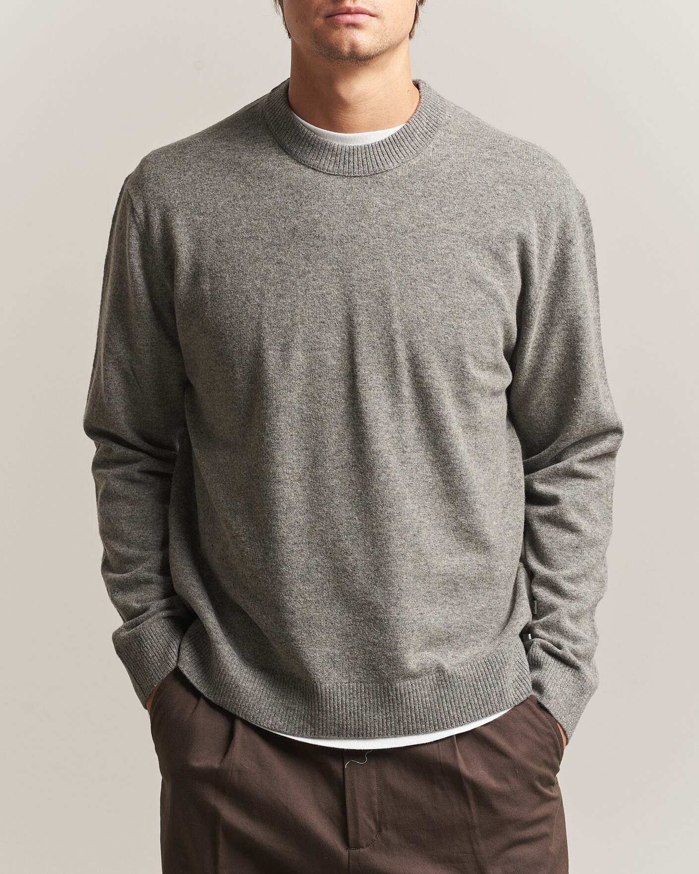 Homme | Pulls Et Tricots | NN07 | Raz Lambswool Knitted Sweater Grey Melange