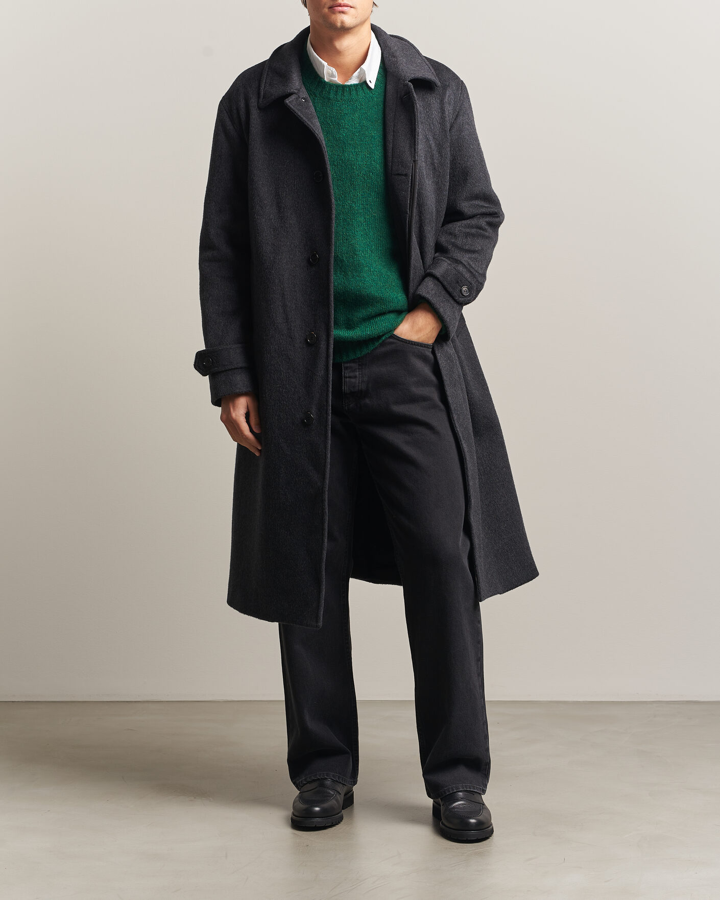 Homme | Manteaux Et Vestes | NN07 | Gibson Wool/Cashmere Coat Dark Grey