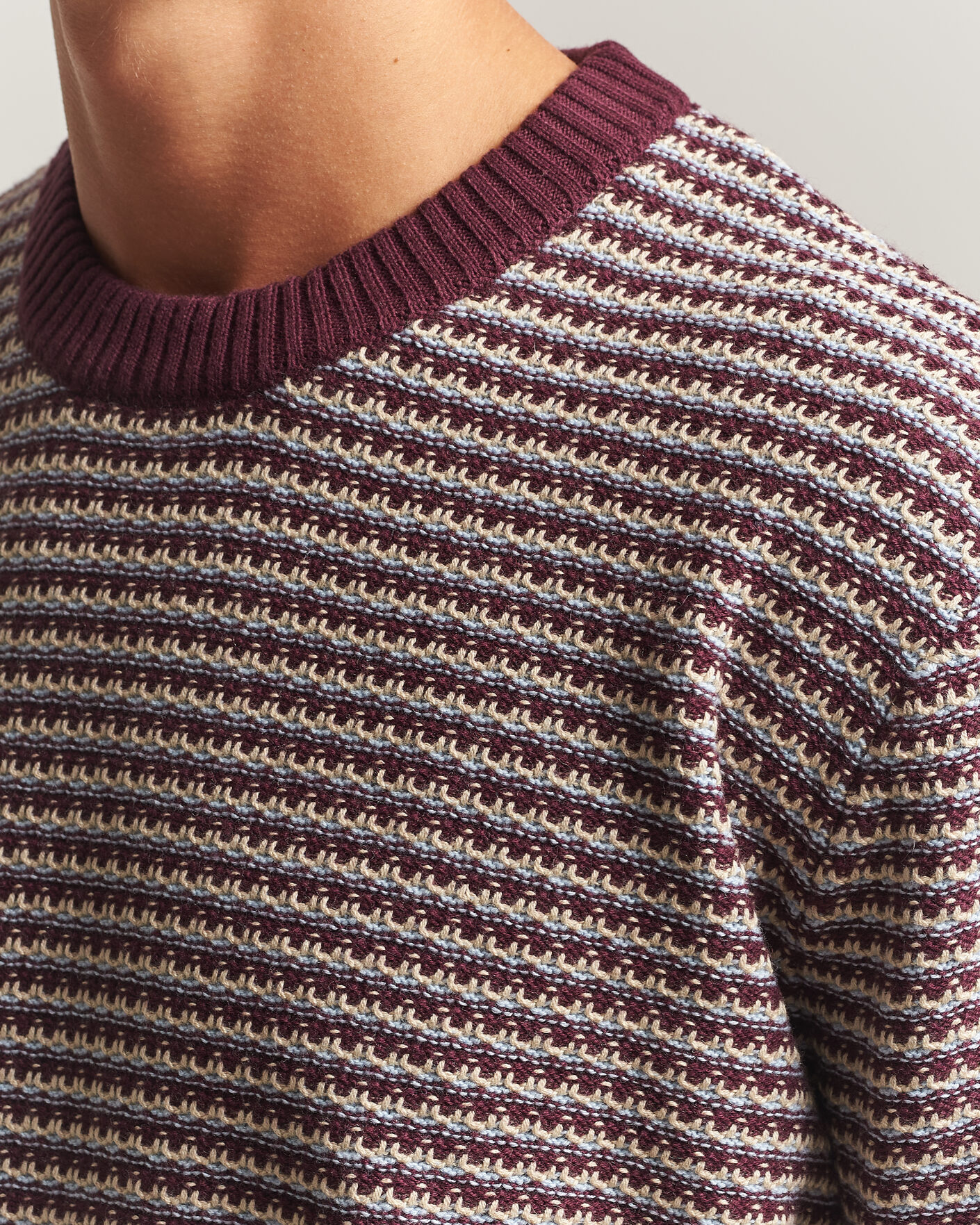 Homme | Pulls Et Tricots | NN07 | Russell Cotton/Wool Structured Sweater Winetasting