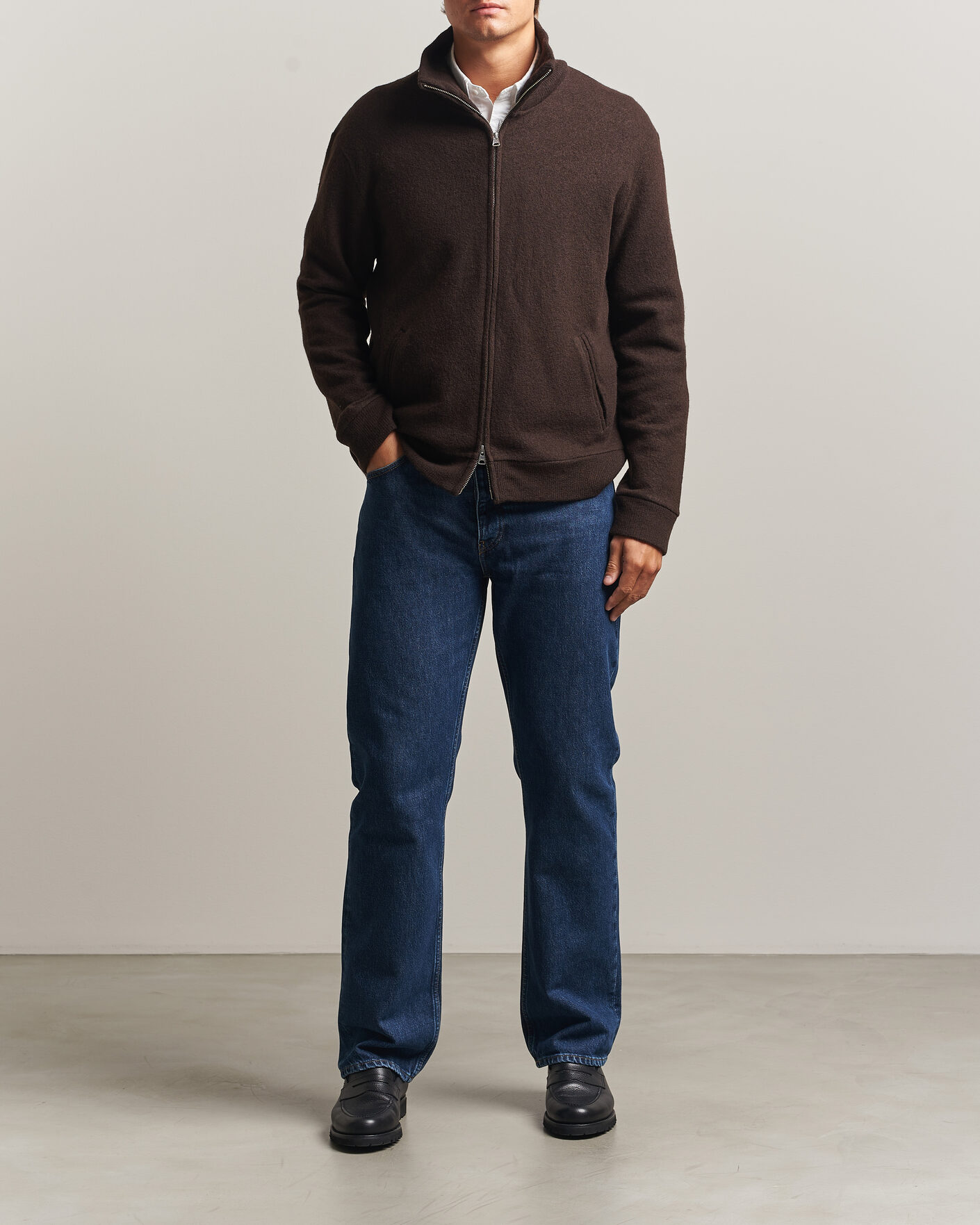 Homme | Pulls Et Tricots | NN07 | Soft Boiled Wool Full Zip Deep Truffle