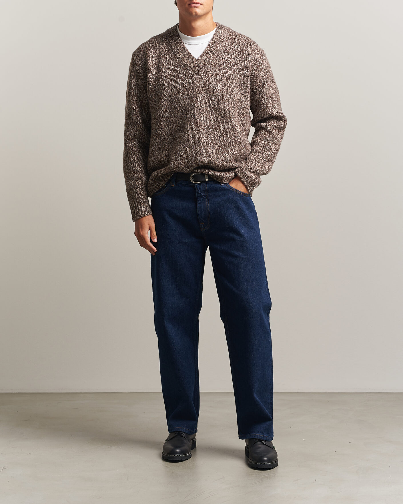 Homme | Pulls Et Tricots | NN07 | Flint Wool Knitted V-Neck Deep Truffle
