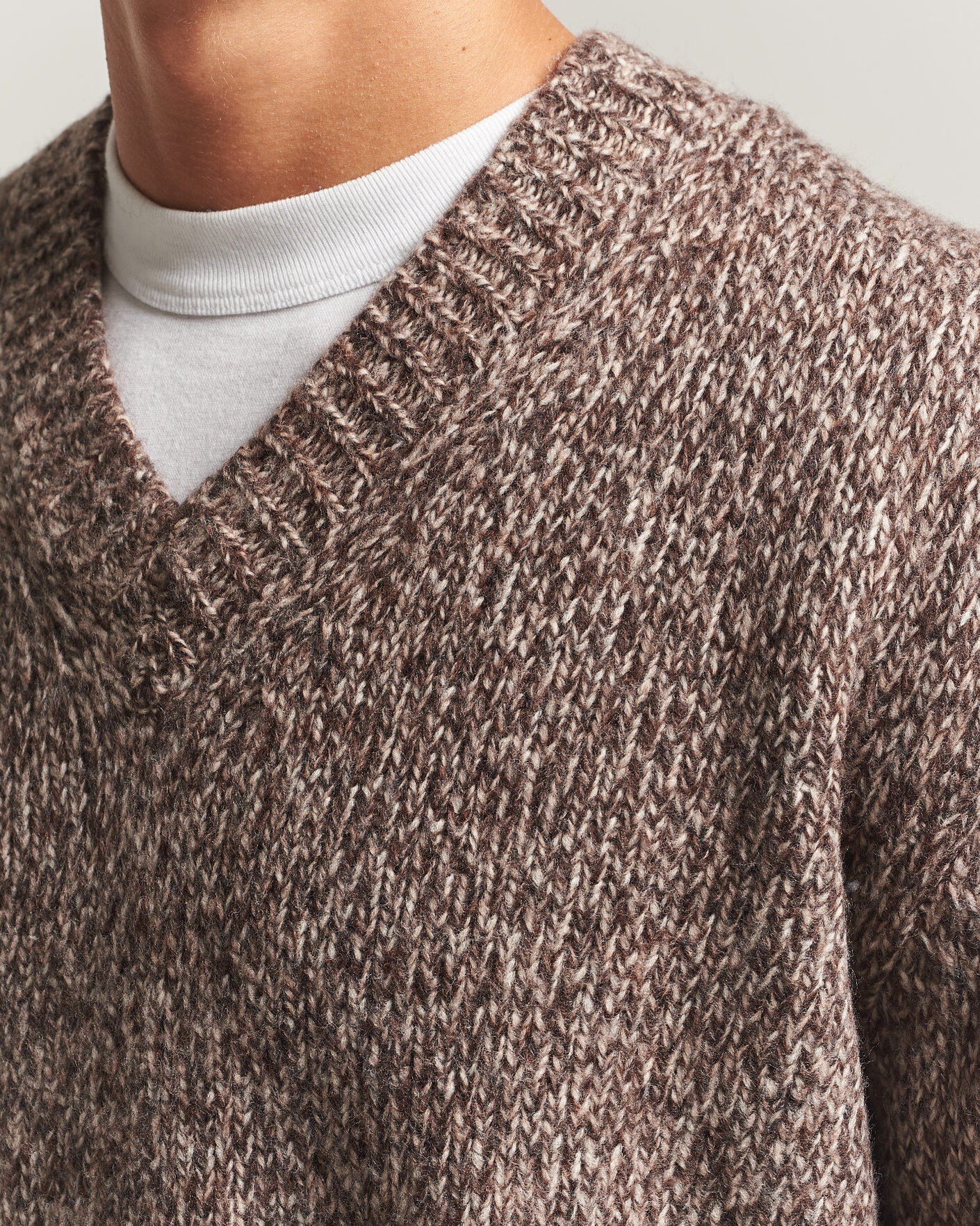Homme | Pulls Et Tricots | NN07 | Flint Wool Knitted V-Neck Deep Truffle