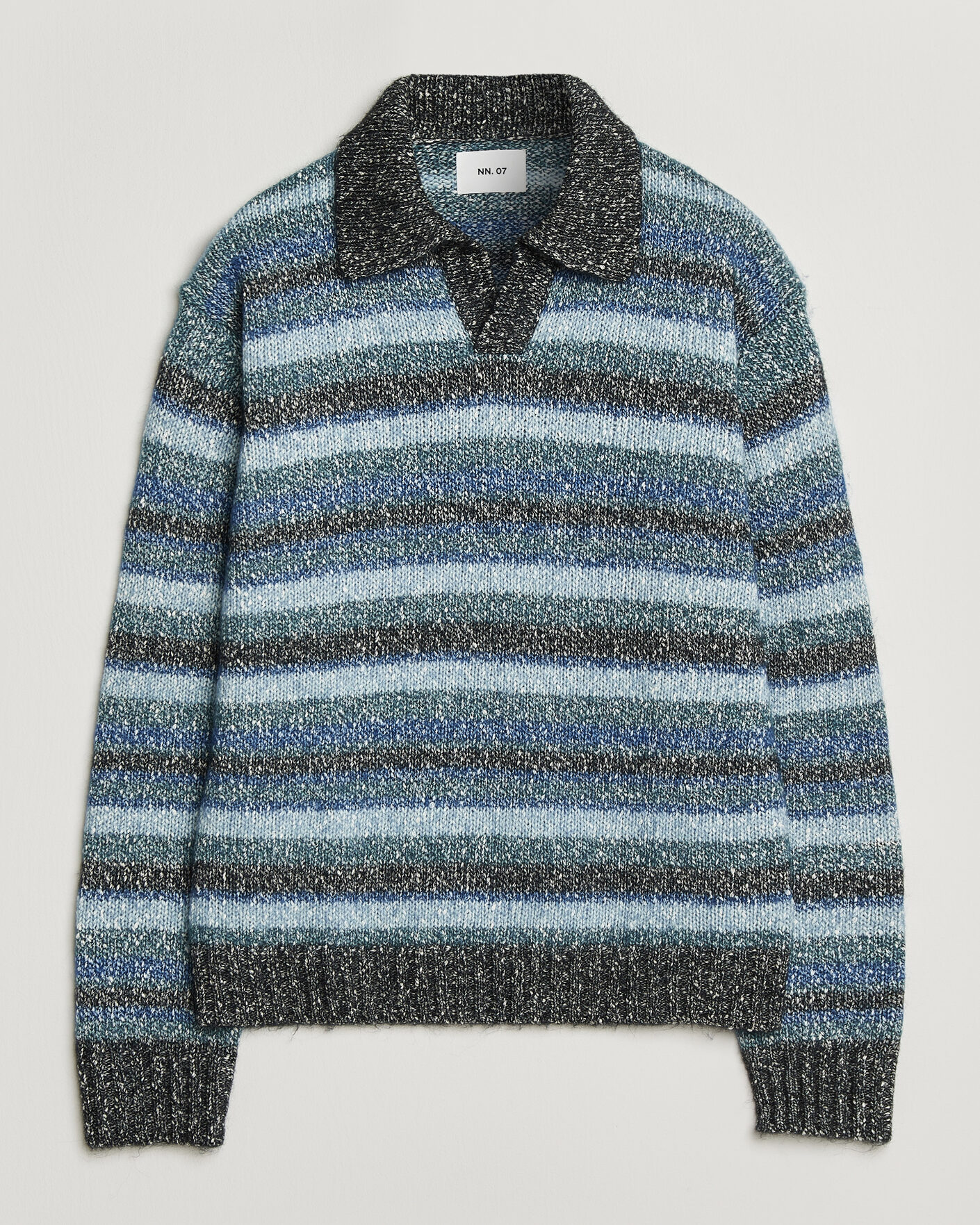 Homme | Pulls Et Tricots | NN07 | Erling Striped Knitted Polo Navy Multi