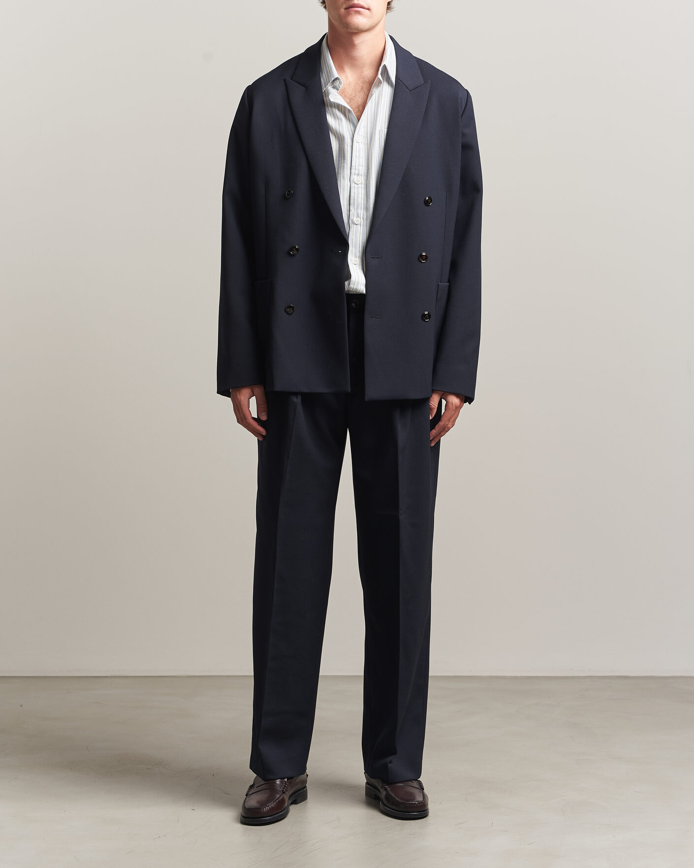 Homme | Blazers | NN07 | Jordin Wool Double Breasted Blazer Deep Navy