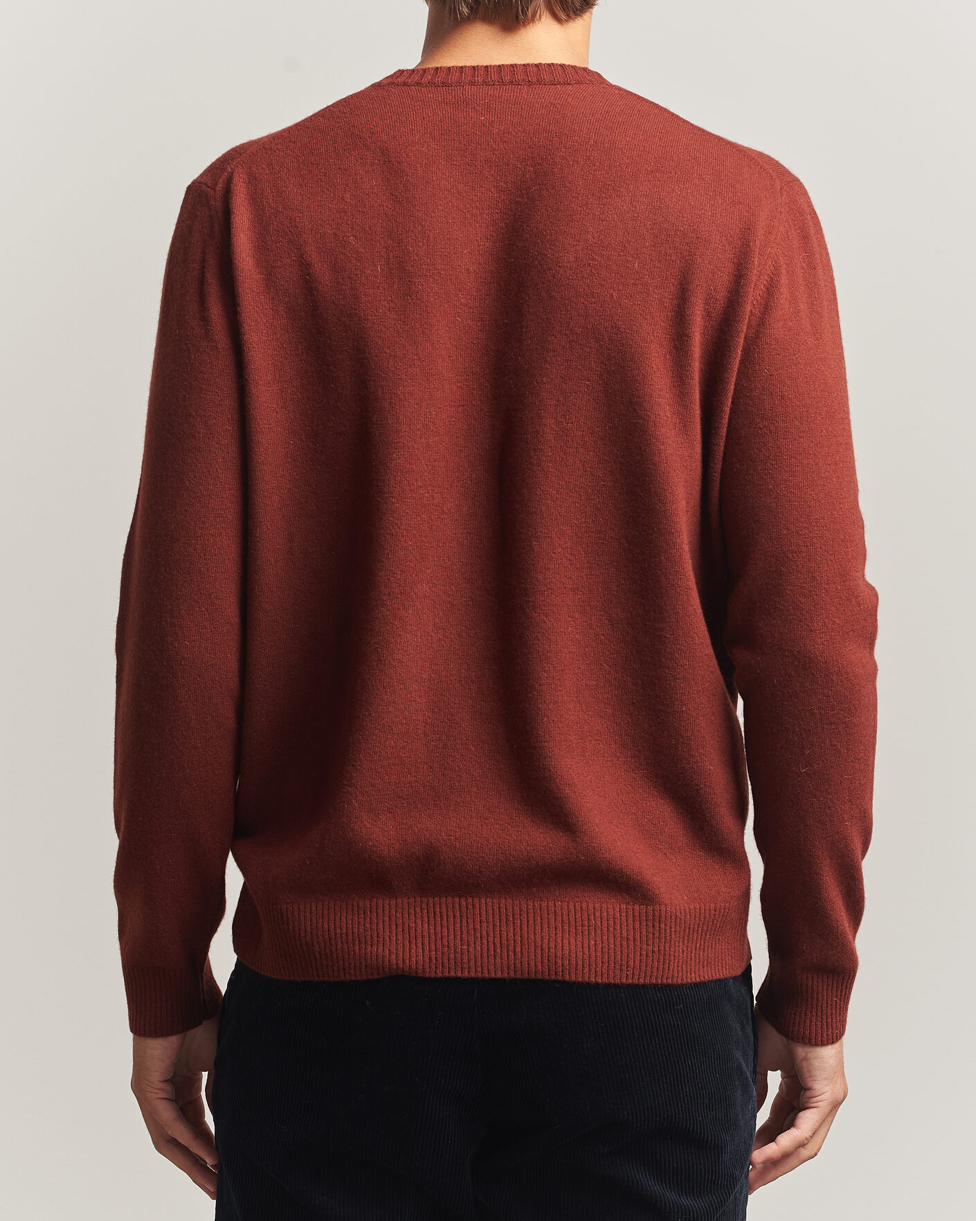 Homme | Pulls Et Tricots | Oscar Jacobson | Valter Wool/Cashmere Round Neck Orange Rust