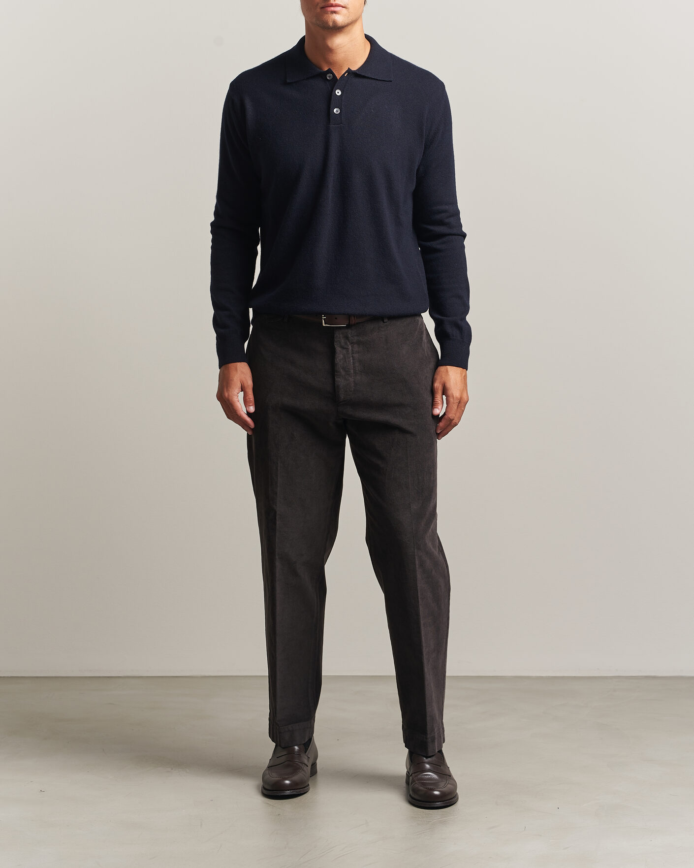 Homme | Pulls Et Tricots | Oscar Jacobson | Pepe Wool/Cashmere Polo Navy