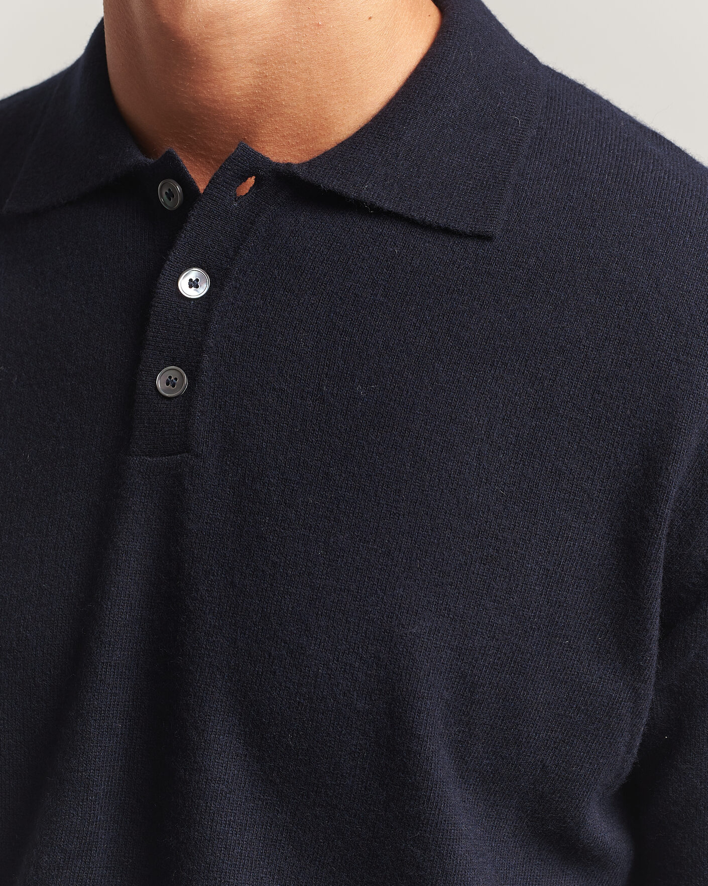 Homme | Pulls Et Tricots | Oscar Jacobson | Pepe Wool/Cashmere Polo Navy
