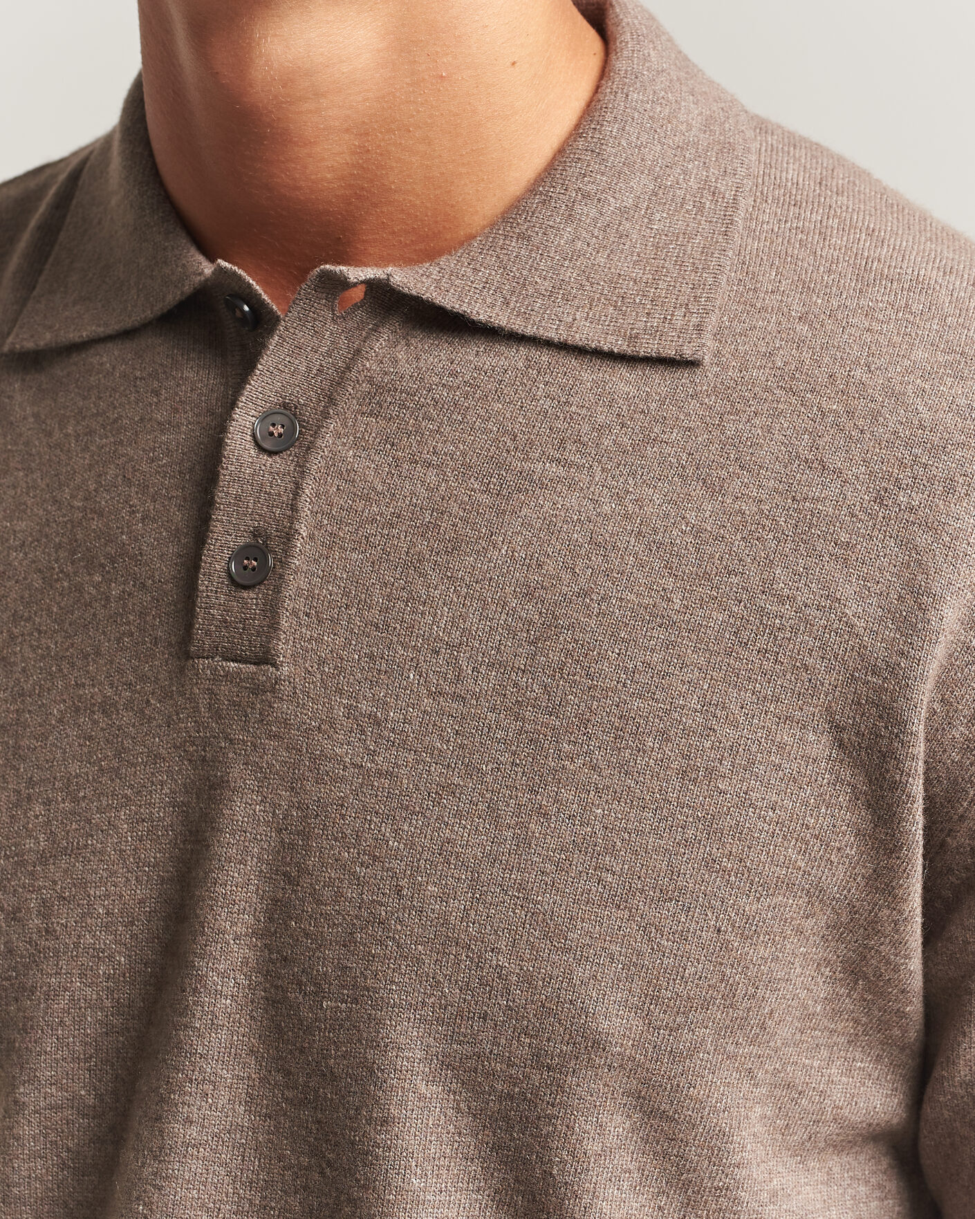 Homme | Pulls Et Tricots | Oscar Jacobson | Pepe Wool/Cashmere Polo Light Brown