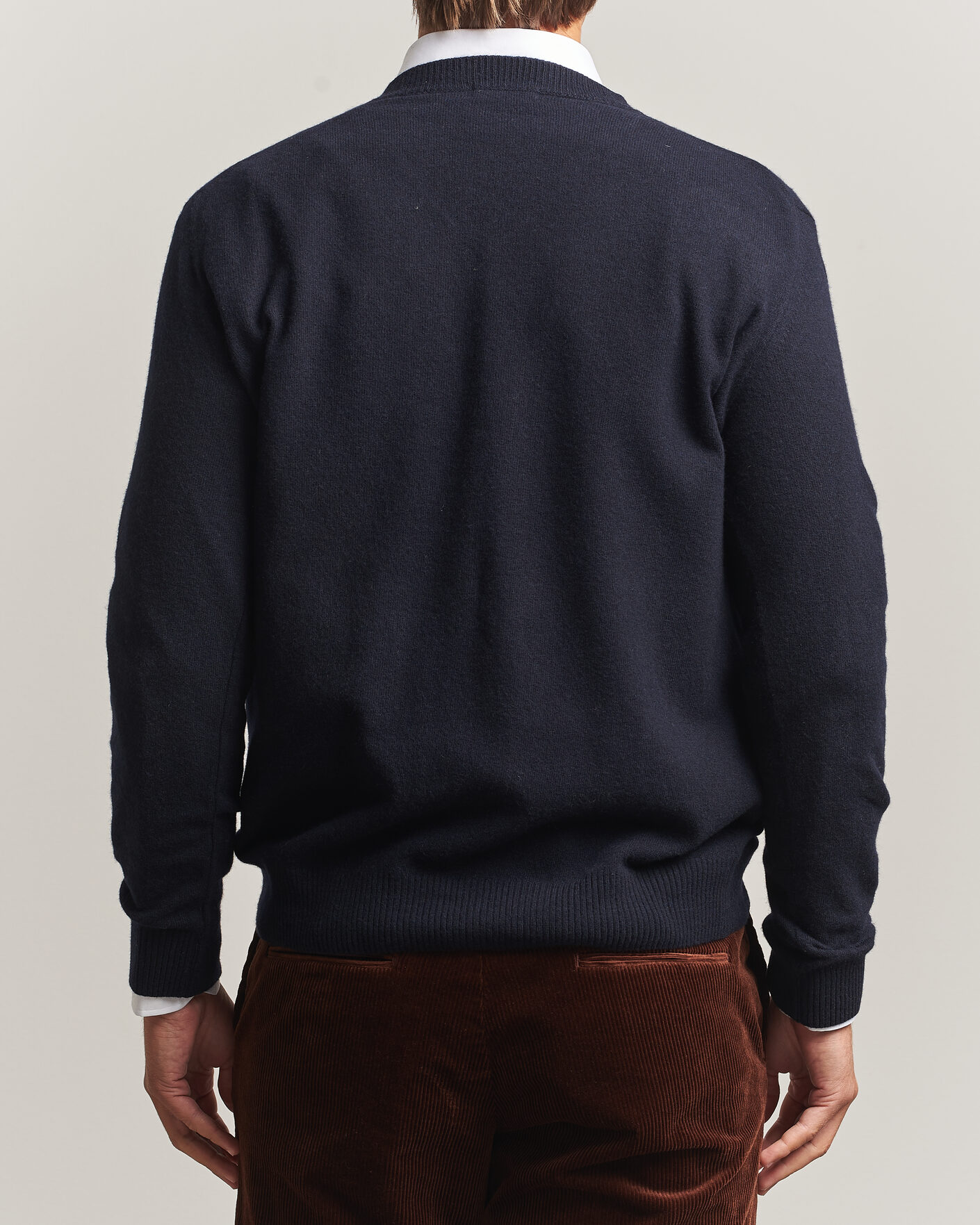 Homme | Pulls Et Tricots | Oscar Jacobson | Gregor Wool/Cashmere V-Neck Navy