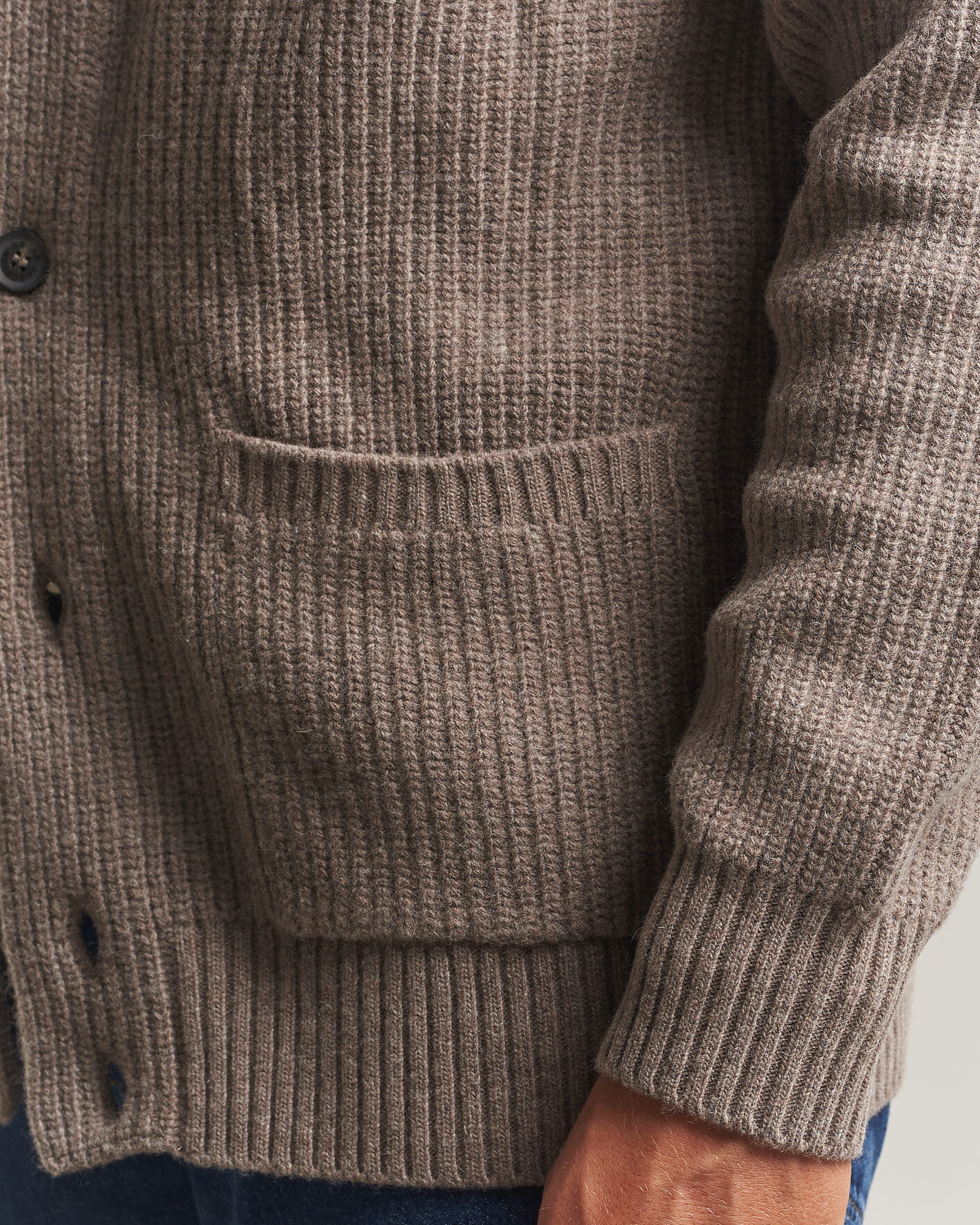 Homme | Pulls Et Tricots | Oscar Jacobson | Roland Wool Cardigan Beige