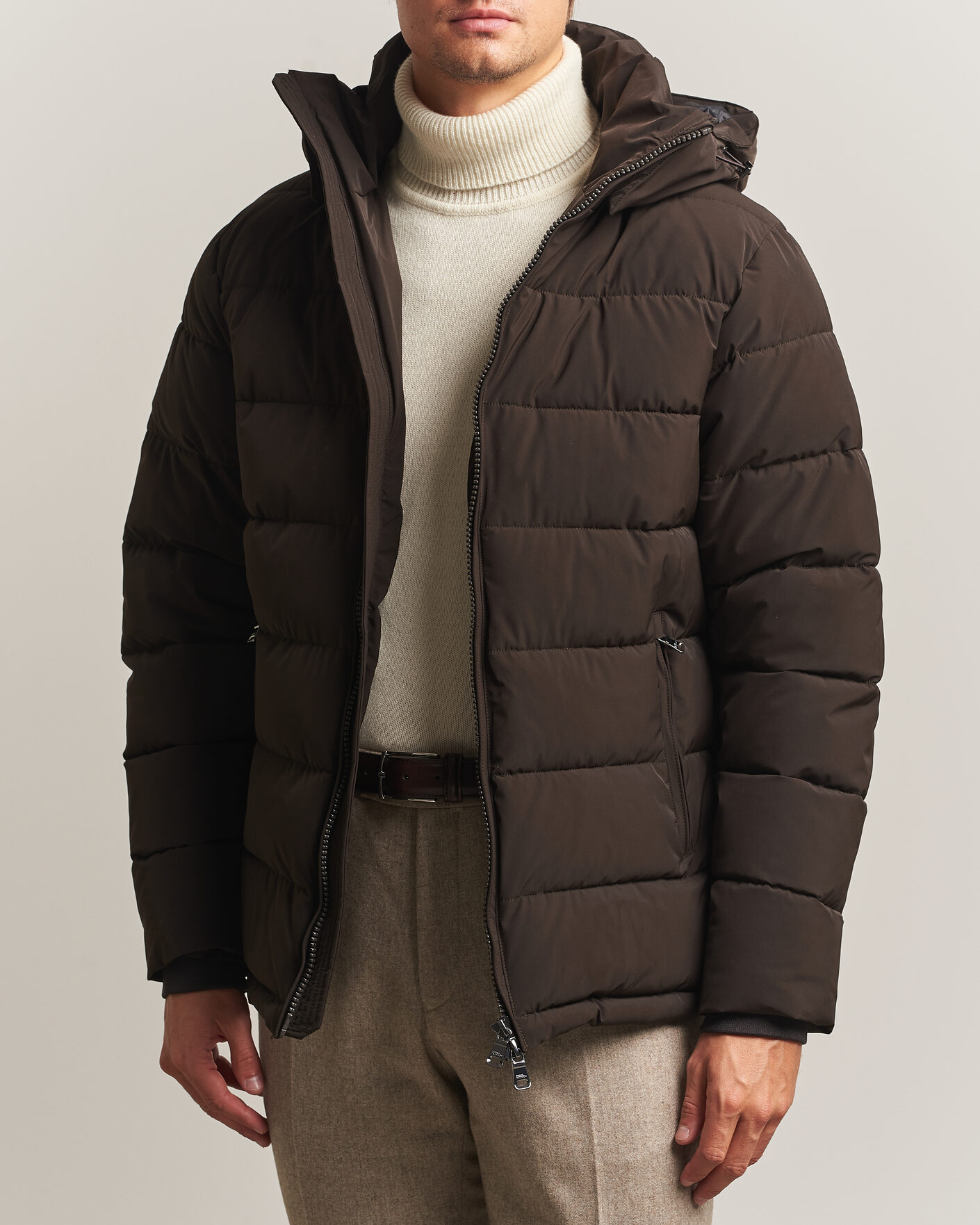 Homme | Manteaux Et Vestes | Oscar Jacobson | Hooded Puffer Jacket Brown