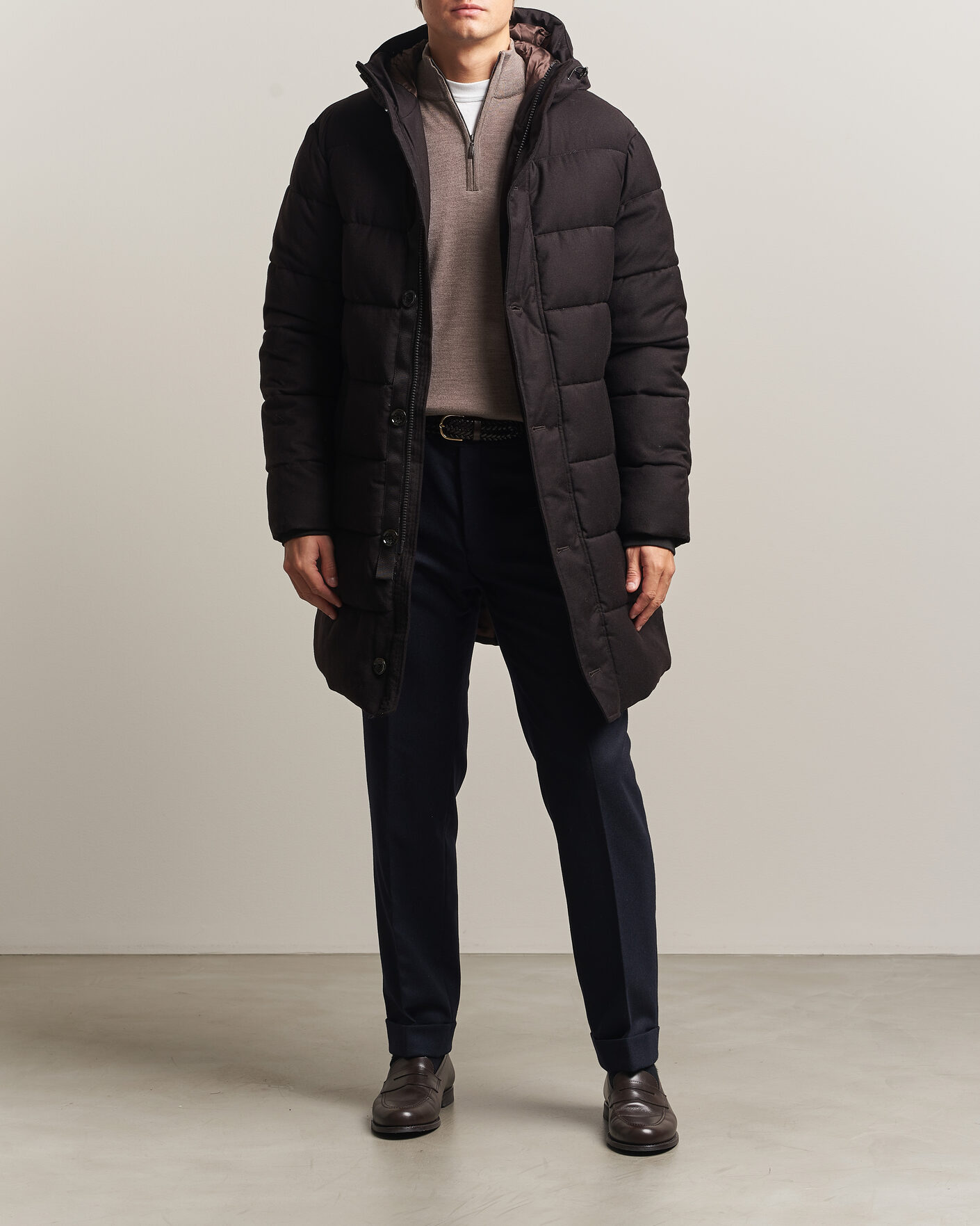 Homme | Manteaux Et Vestes | Oscar Jacobson | Padded Flannel Parka Brown