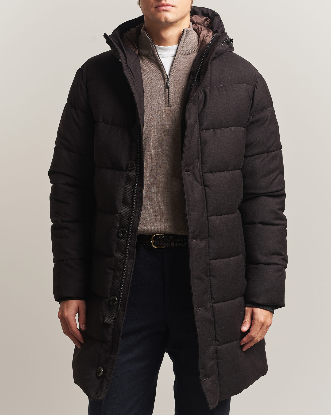 Homme | Manteaux Et Vestes | Oscar Jacobson | Padded Flannel Parka Brown