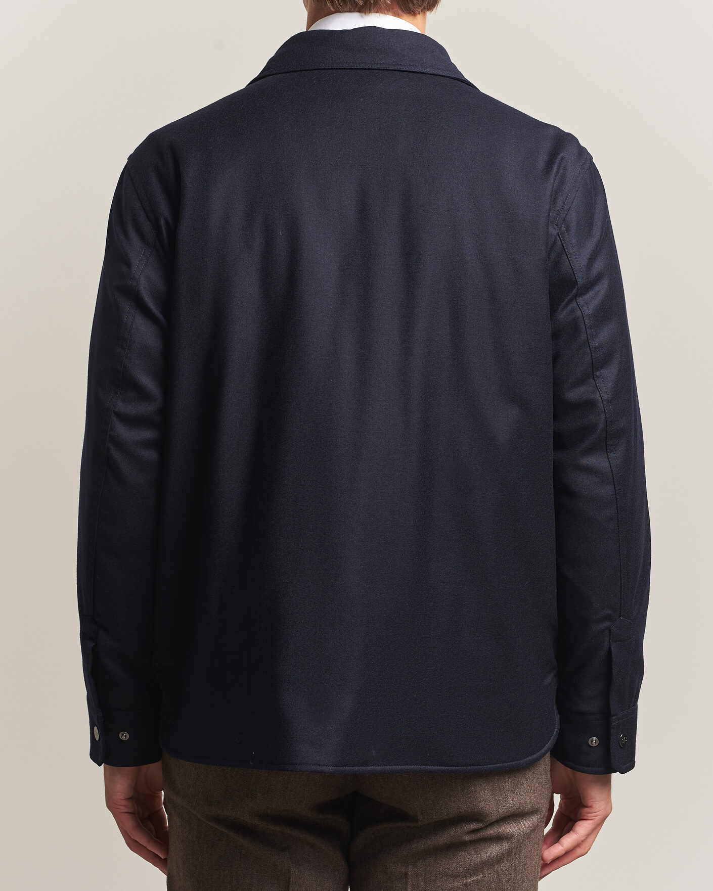 Homme | Manteaux Et Vestes | Oscar Jacobson | Nylon/Wool Padded Shirt Jacket Navy