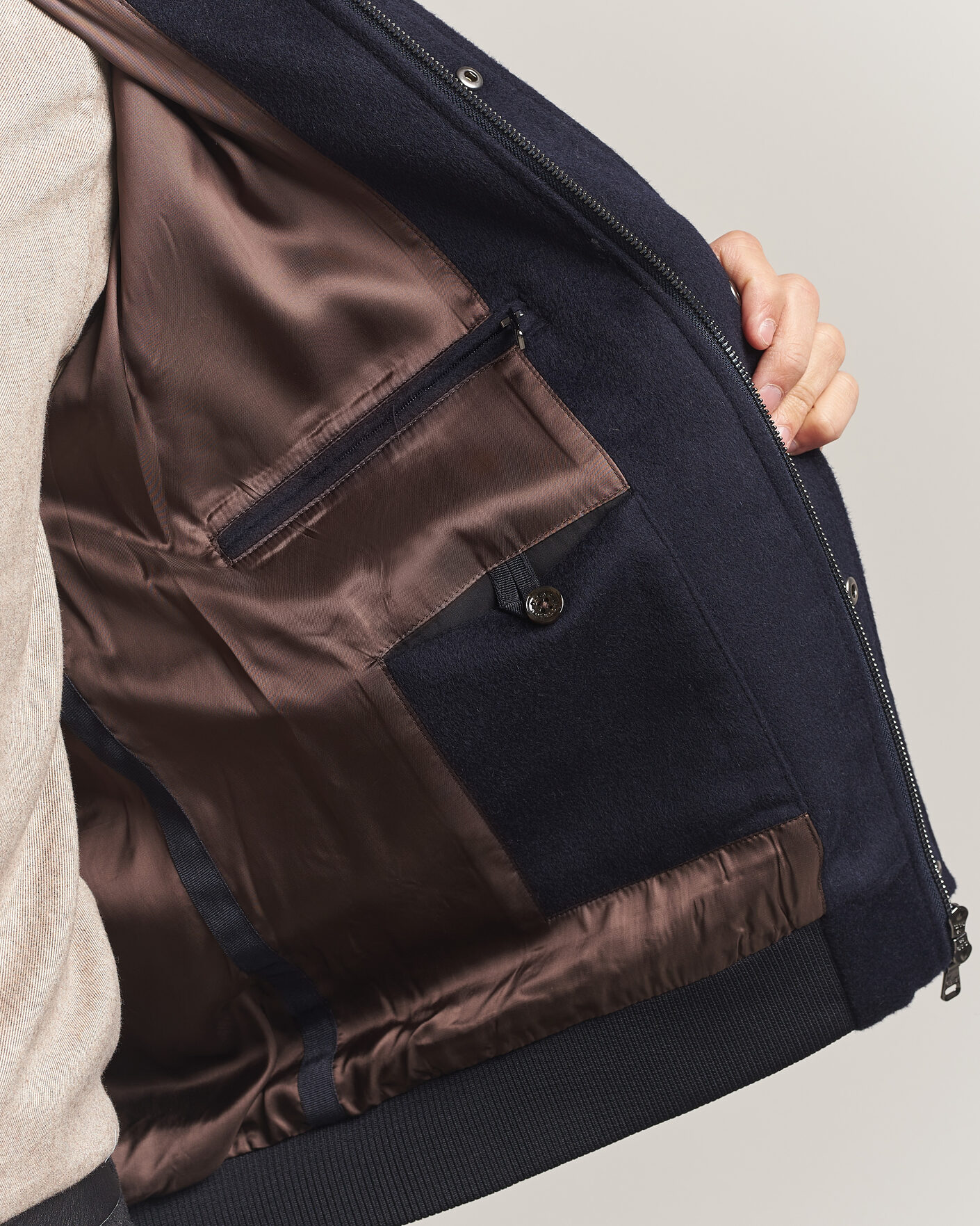 Homme | Manteaux Et Vestes | Oscar Jacobson | Aviator Wool Jacket Navy