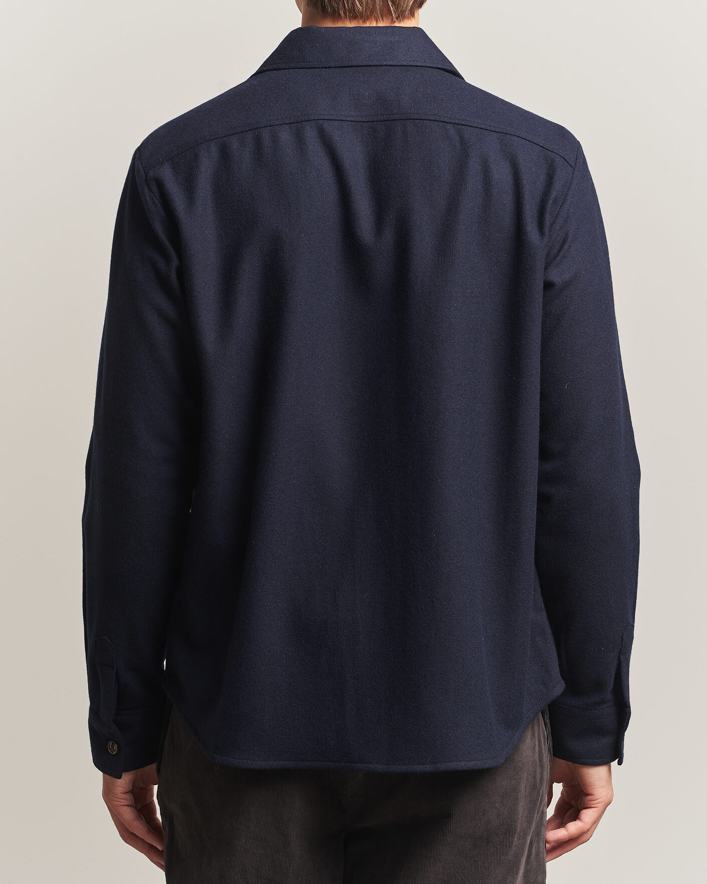 Homme | Chemises | Oscar Jacobson | Magnus Wool Shirt Jacket Navy