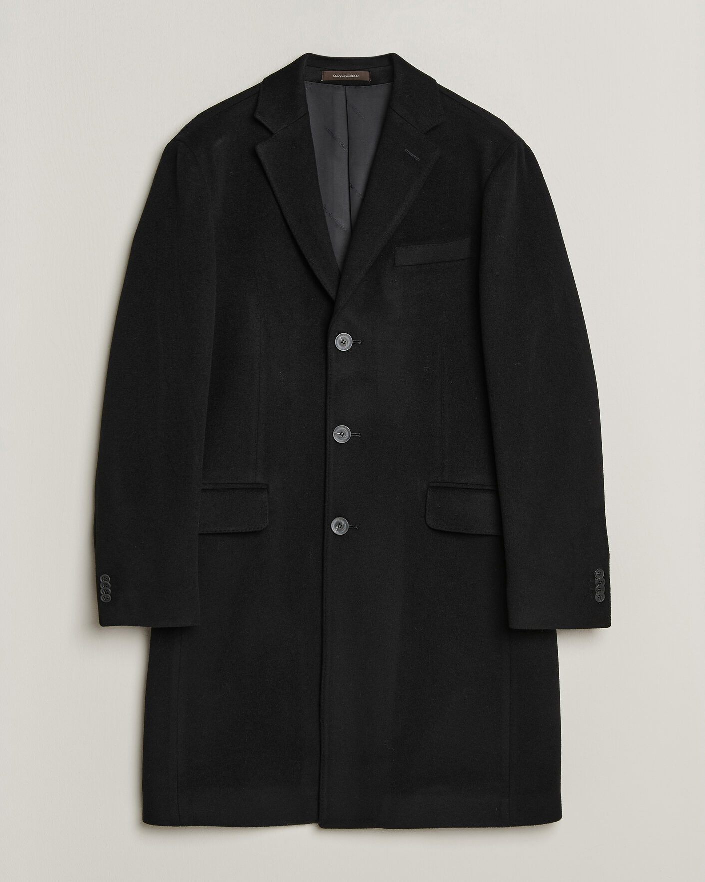 Homme | Manteaux Et Vestes | Oscar Jacobson | Sergio Wool Coat Black
