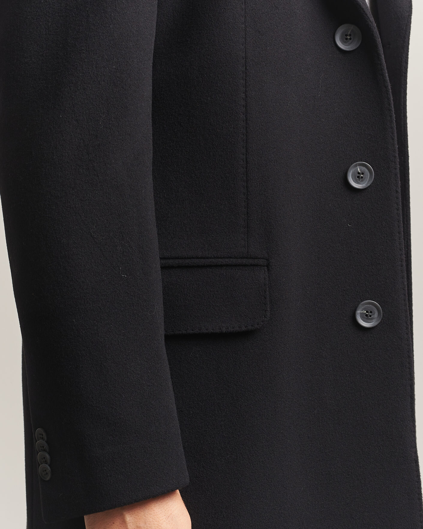 Homme | Manteaux Et Vestes | Oscar Jacobson | Sergio Wool Coat Black