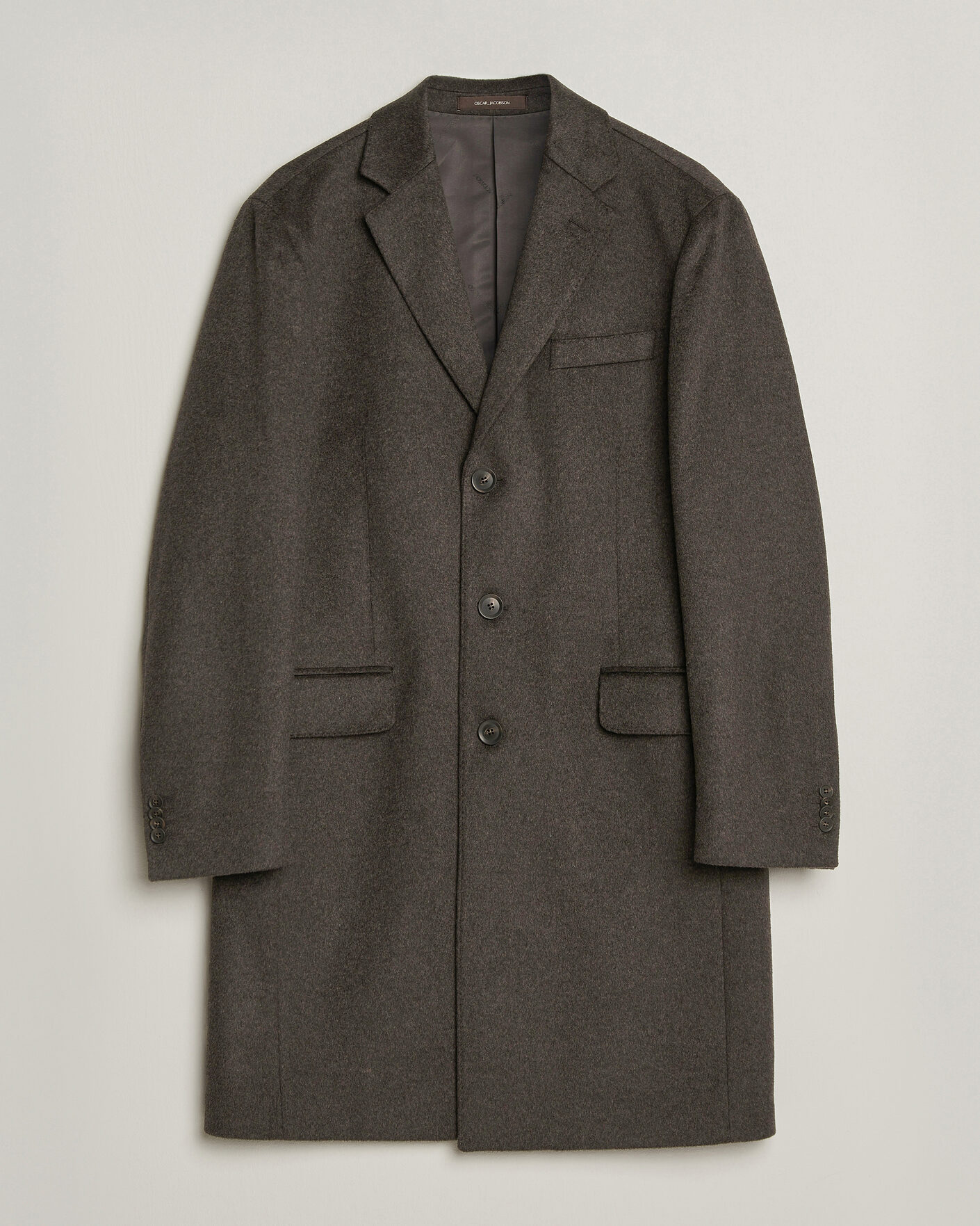 Homme | Manteaux Et Vestes | Oscar Jacobson | Sergio Wool Coat Brown