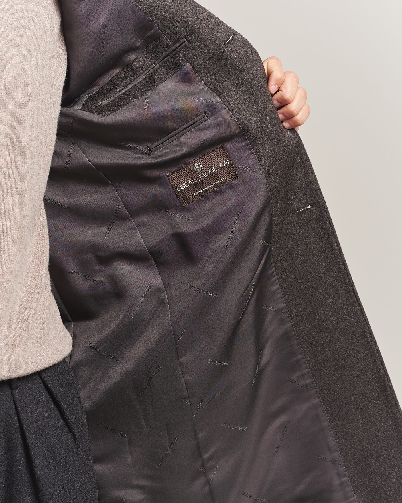 Homme | Manteaux Et Vestes | Oscar Jacobson | Sergio Wool Coat Brown