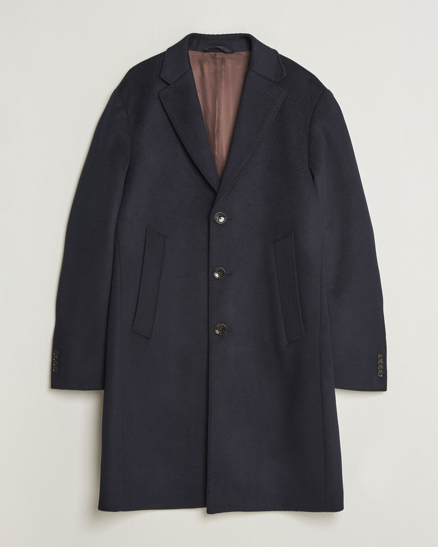 Homme | Manteaux Et Vestes | Oscar Jacobson | Single Breasted Wool Coat Navy