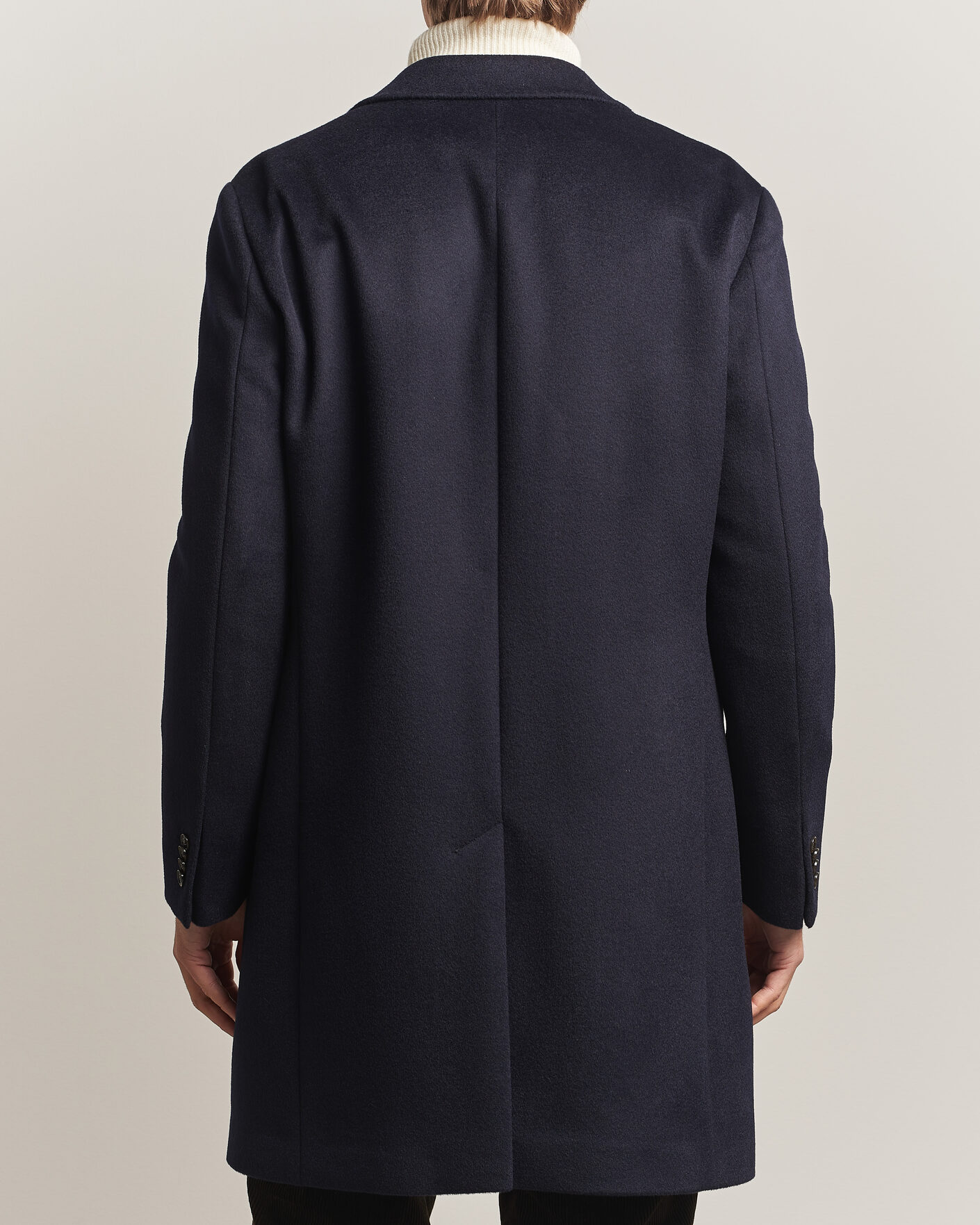 Homme | Manteaux Et Vestes | Oscar Jacobson | Single Breasted Wool Coat Navy