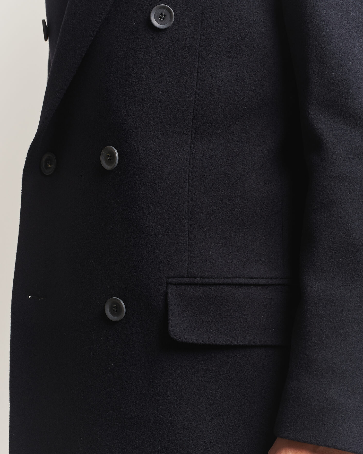 Homme | Manteaux Et Vestes | Oscar Jacobson | Sicily Double Breasted Wool Coat Navy