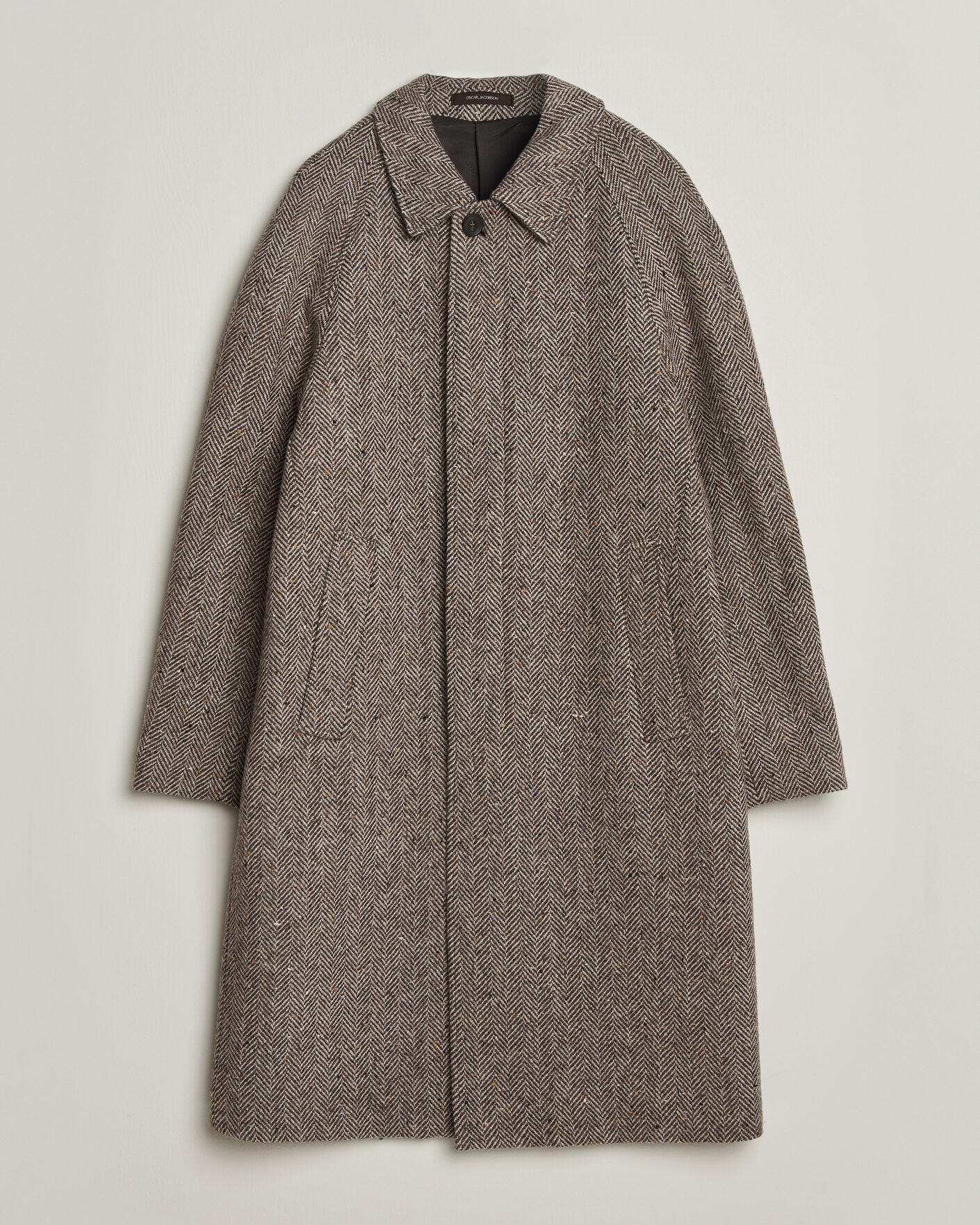 Homme | Manteaux Et Vestes | Oscar Jacobson | Raglan Herringbone Wool Coat Beige