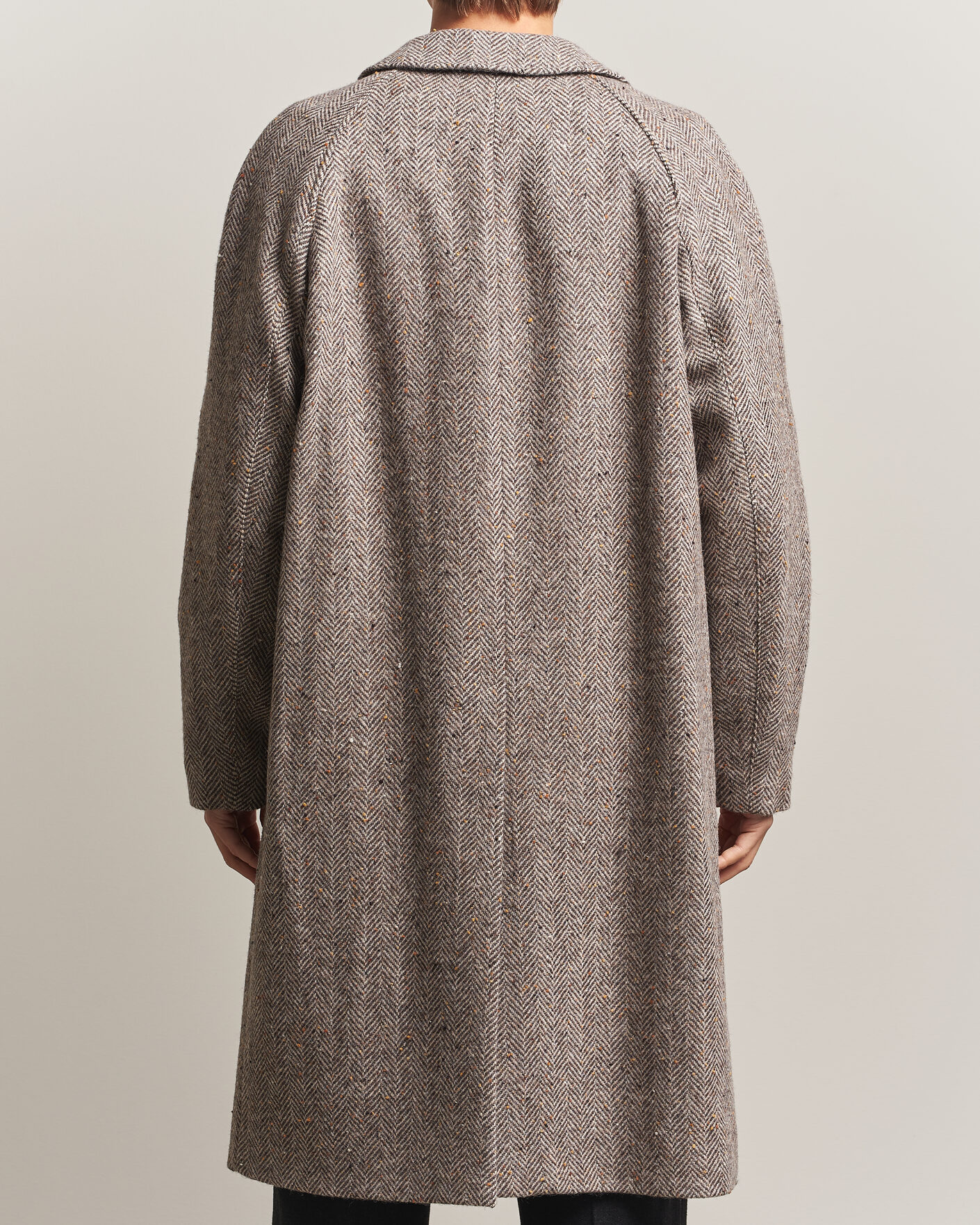 Homme | Manteaux Et Vestes | Oscar Jacobson | Raglan Herringbone Wool Coat Beige