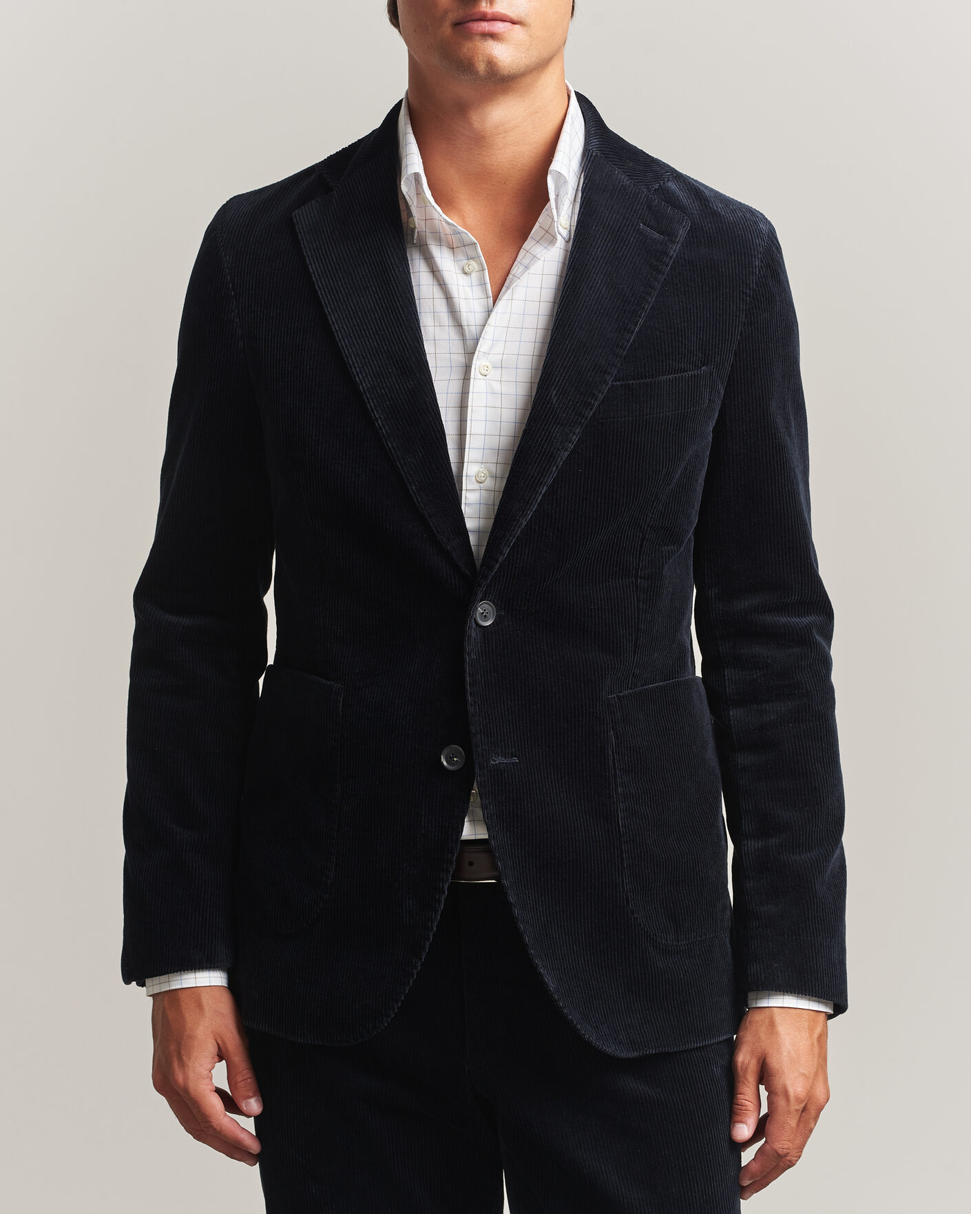 Homme | Blazers | Oscar Jacobson | Fogerty Patch Pocket Cord Blazer Navy