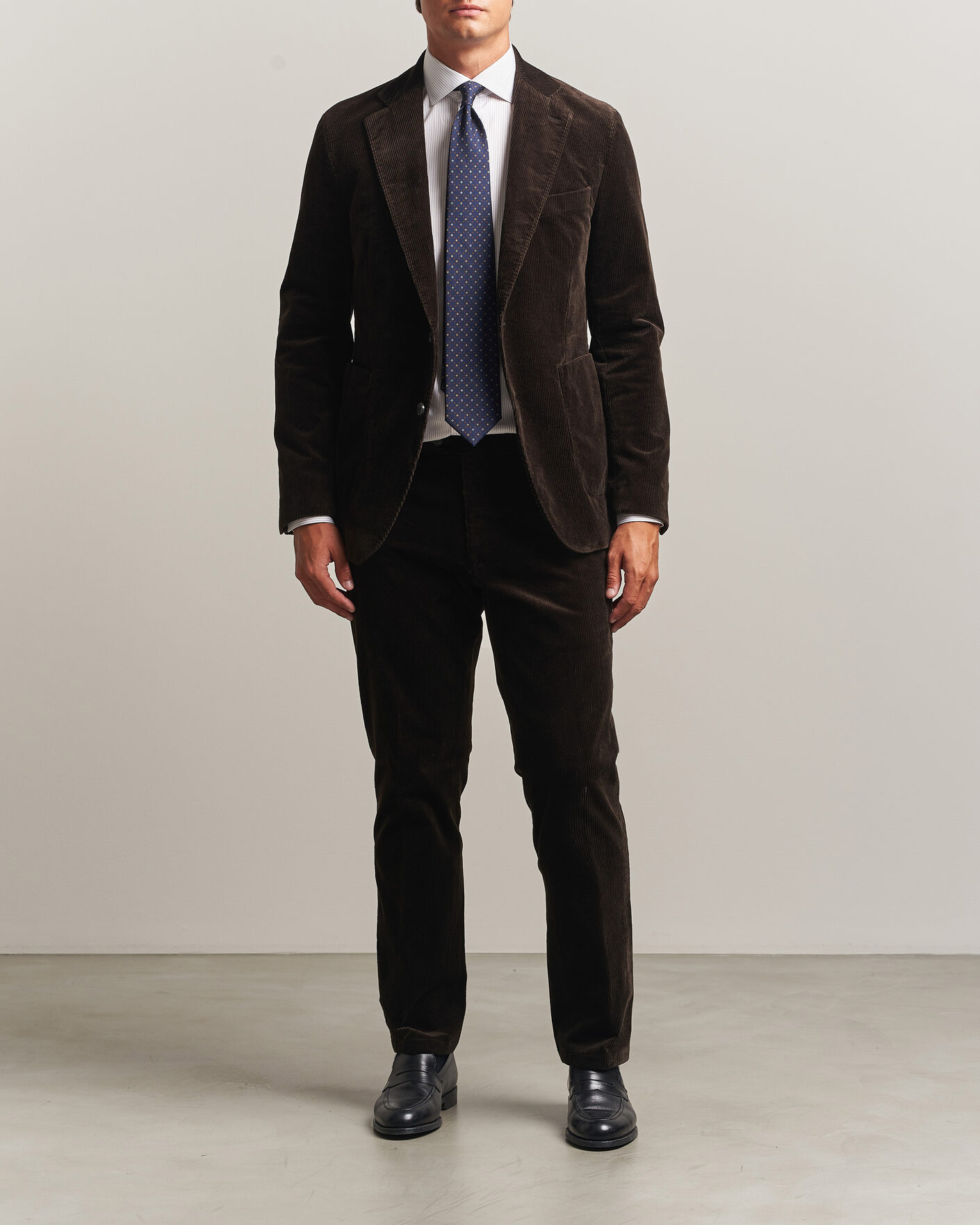 Homme | Pantalons | Oscar Jacobson | Dandy Corduroy Trousers Dark Brown
