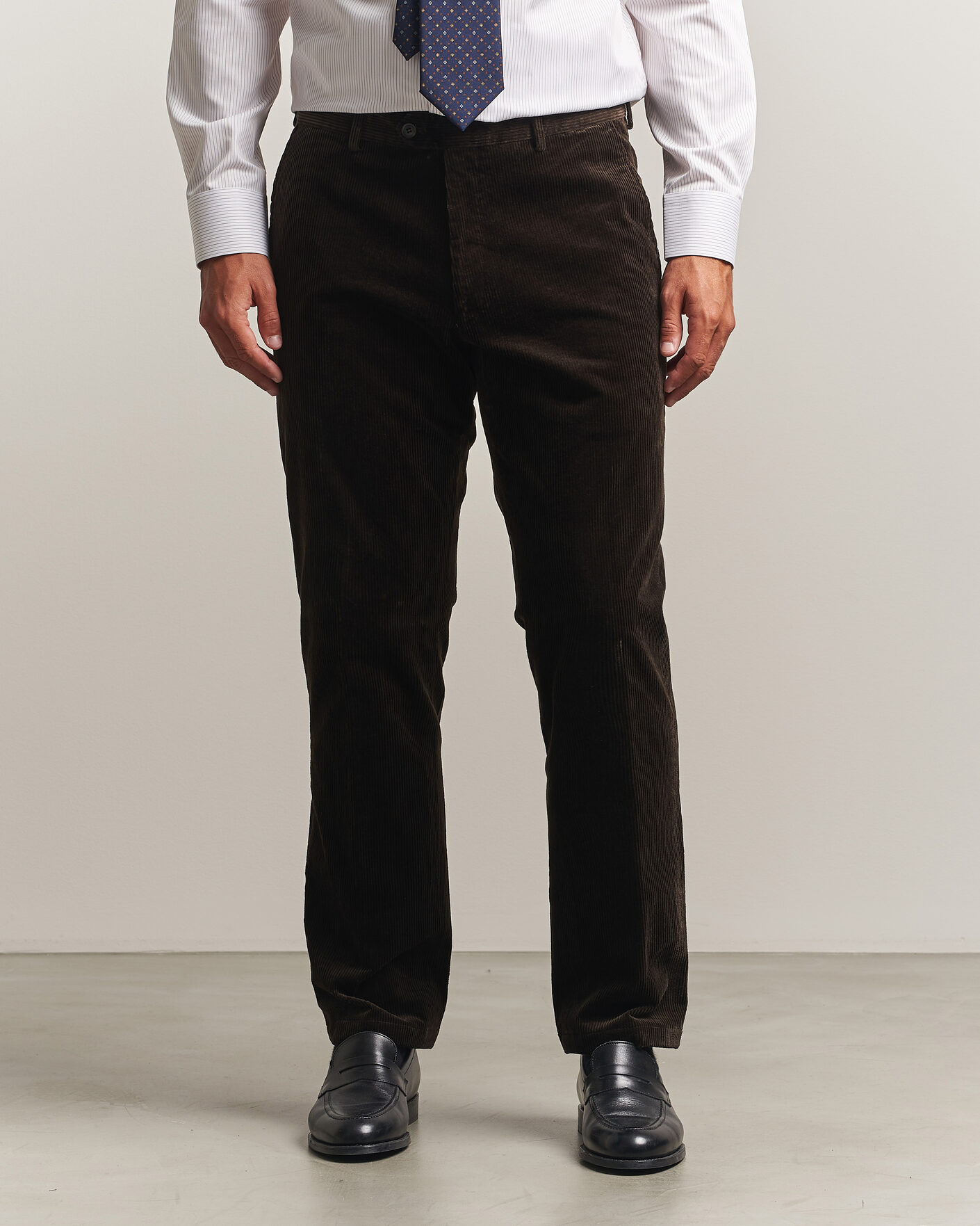 Homme | Pantalons | Oscar Jacobson | Dandy Corduroy Trousers Dark Brown