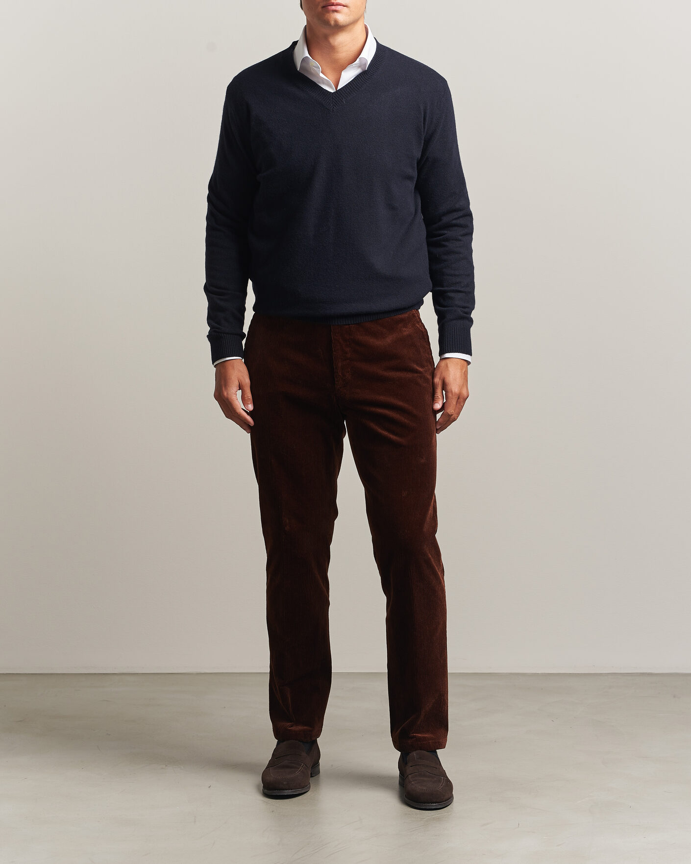 Homme | Pantalons | Oscar Jacobson | Dandy Corduroy Trousers Brown