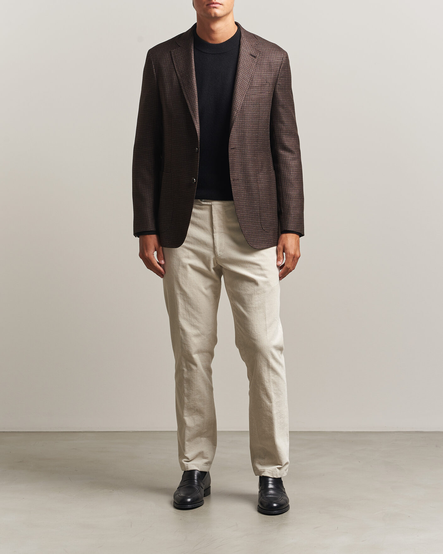 Homme | Pantalons | Oscar Jacobson | Dandy Corduroy Trousers White