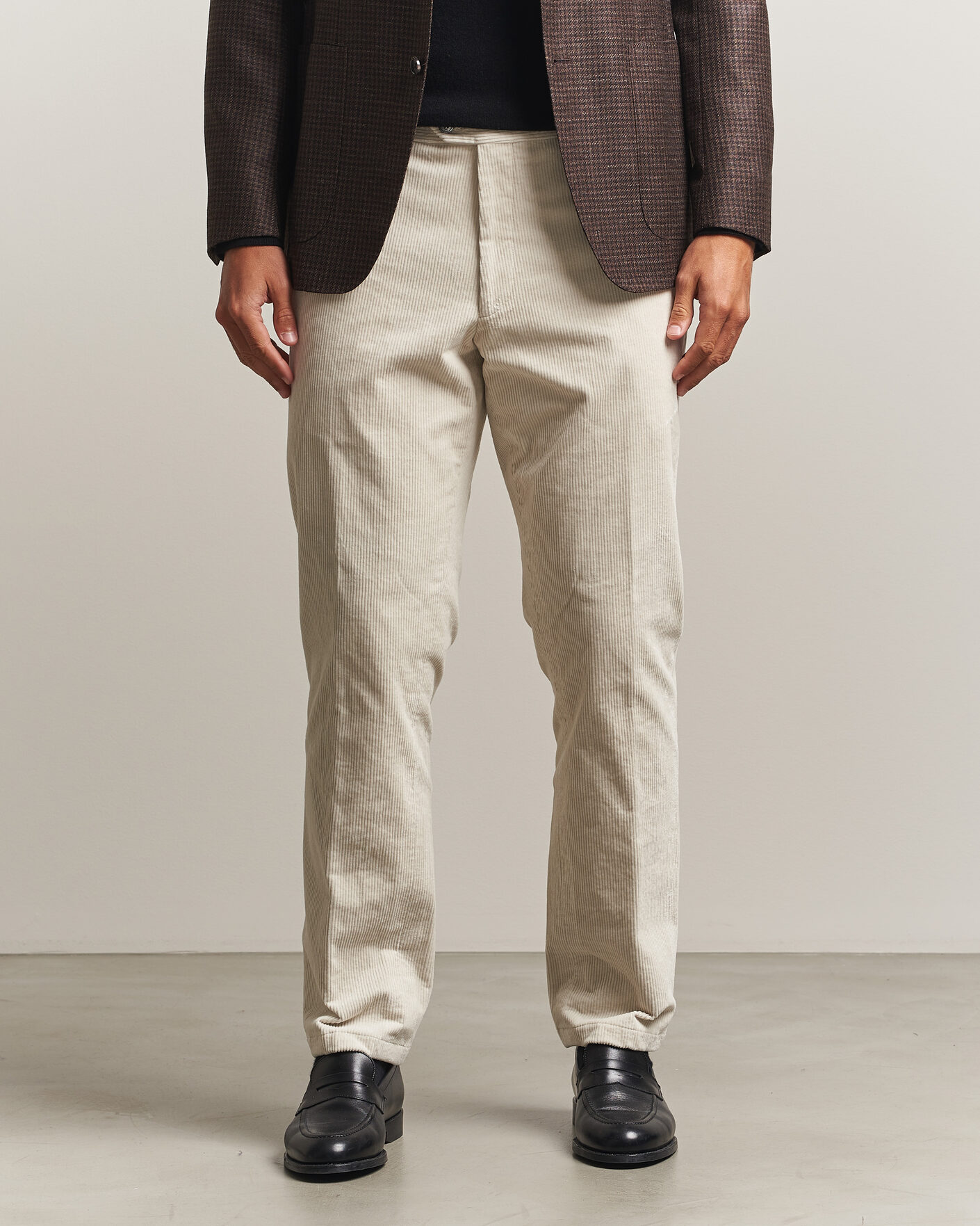 Homme | Pantalons | Oscar Jacobson | Dandy Corduroy Trousers White