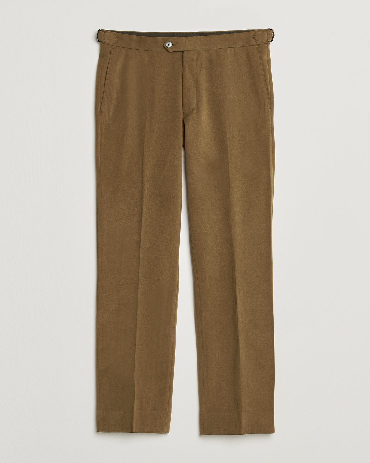 Homme | Pantalons | Oscar Jacobson | Dandy Brushed Cotton Trousers Camel