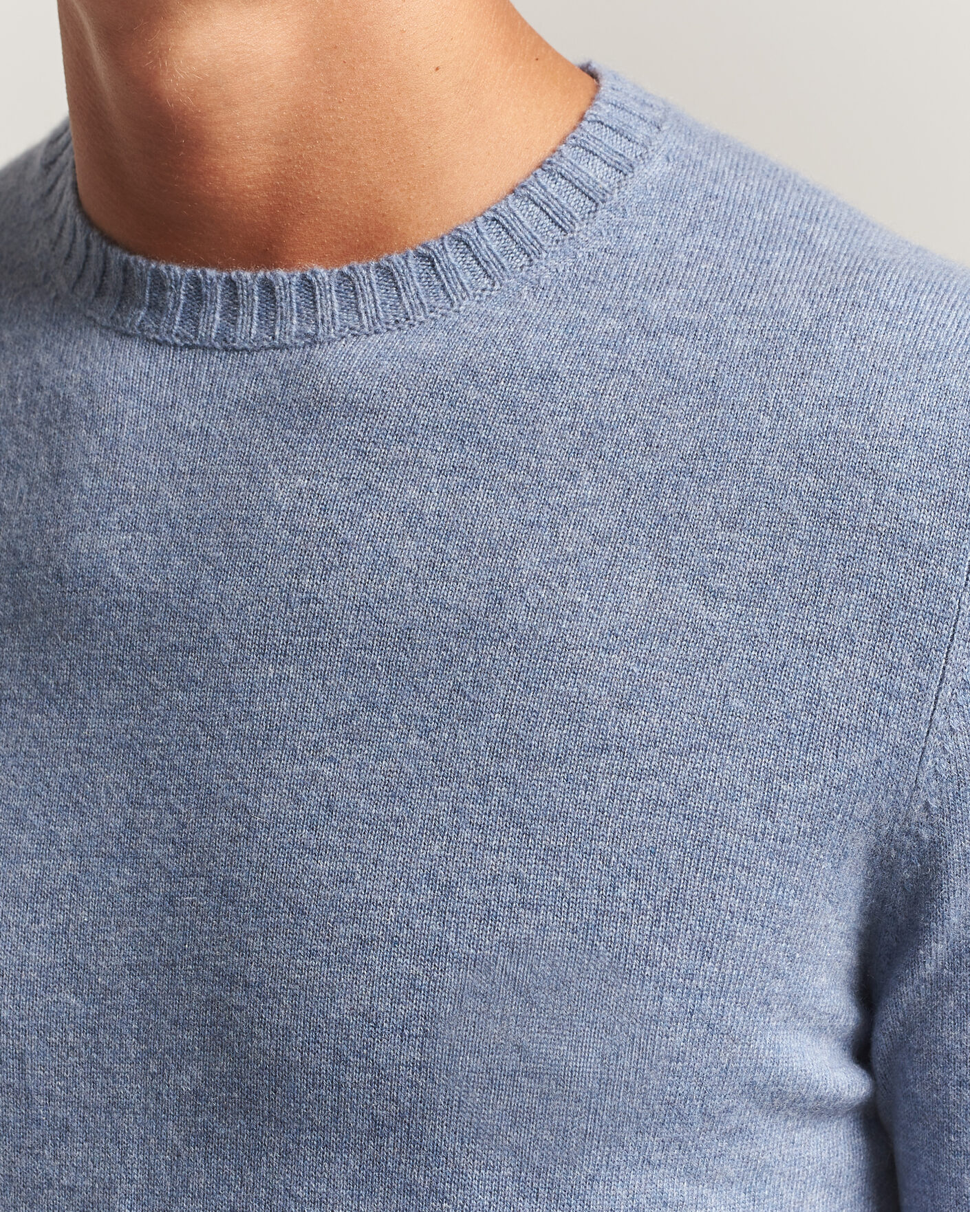 Homme | Pulls Et Tricots | Stenströms | Cashmere Crewneck Light Blue