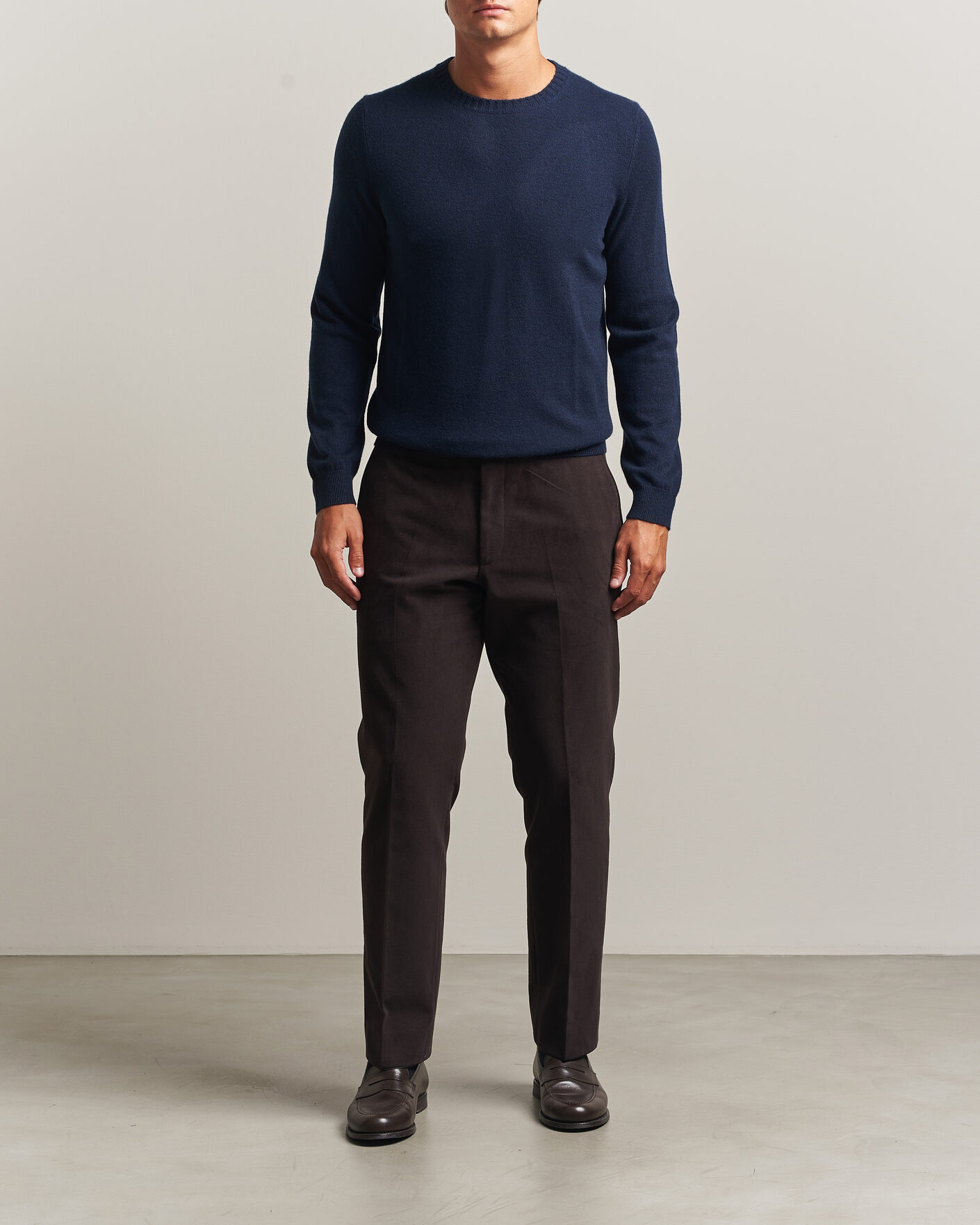 Homme | Pulls Et Tricots | Stenströms | Cashmere Crewneck Navy