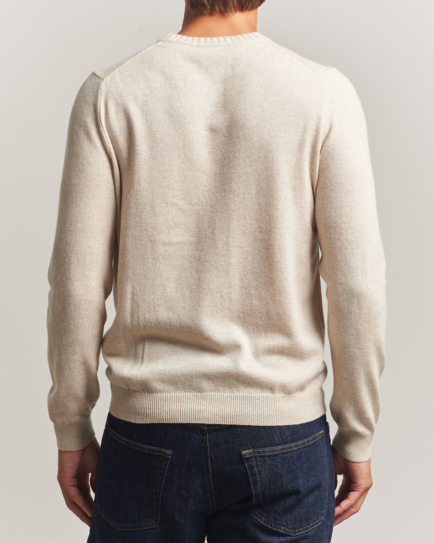Homme | Pulls Et Tricots | Stenströms | Cashmere Crewneck Beige