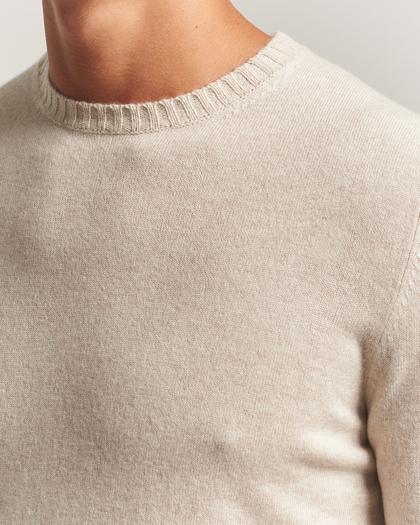 Homme | Pulls Et Tricots | Stenströms | Cashmere Crewneck Beige