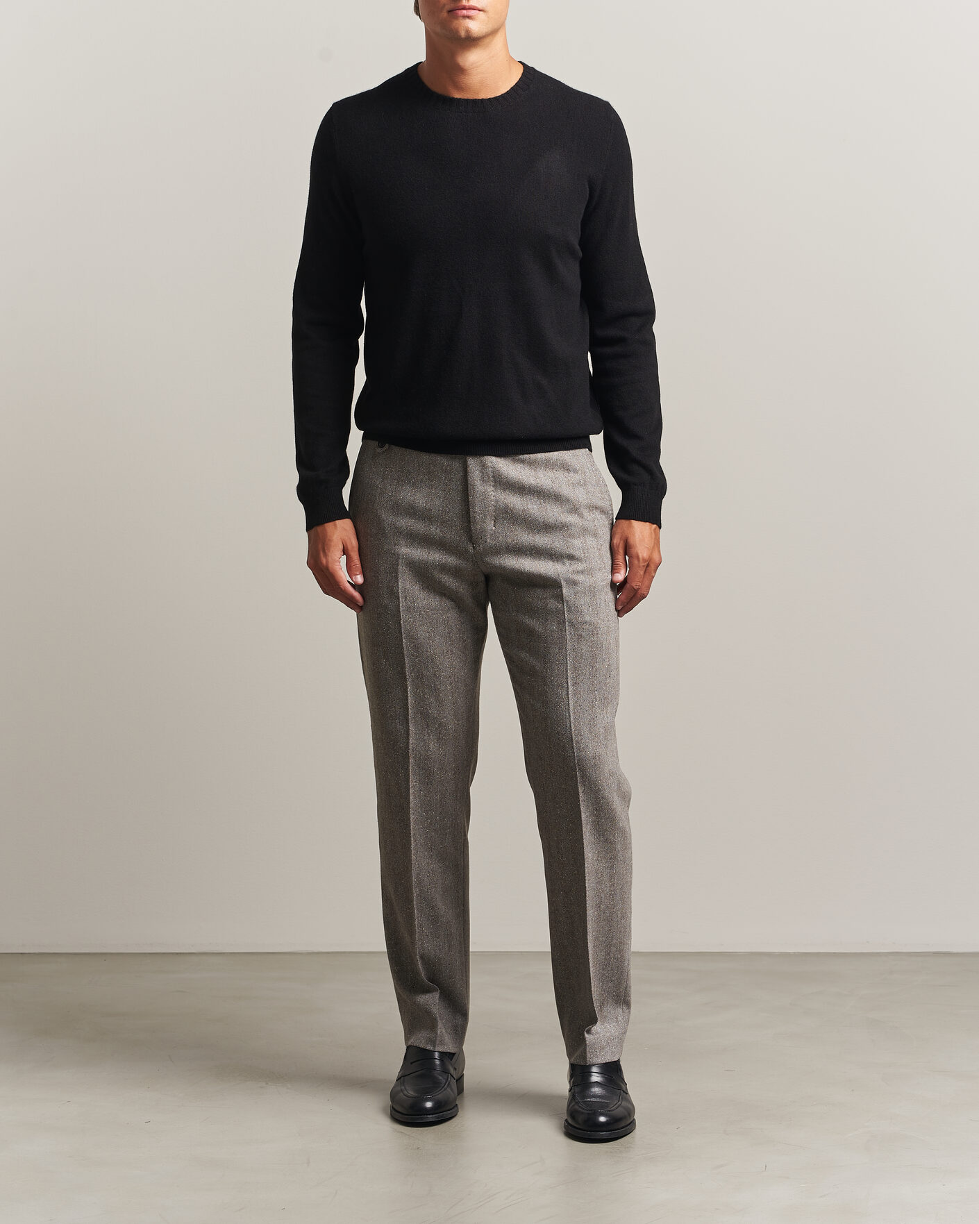 Homme | Pulls Et Tricots | Stenströms | Cashmere Crewneck Black