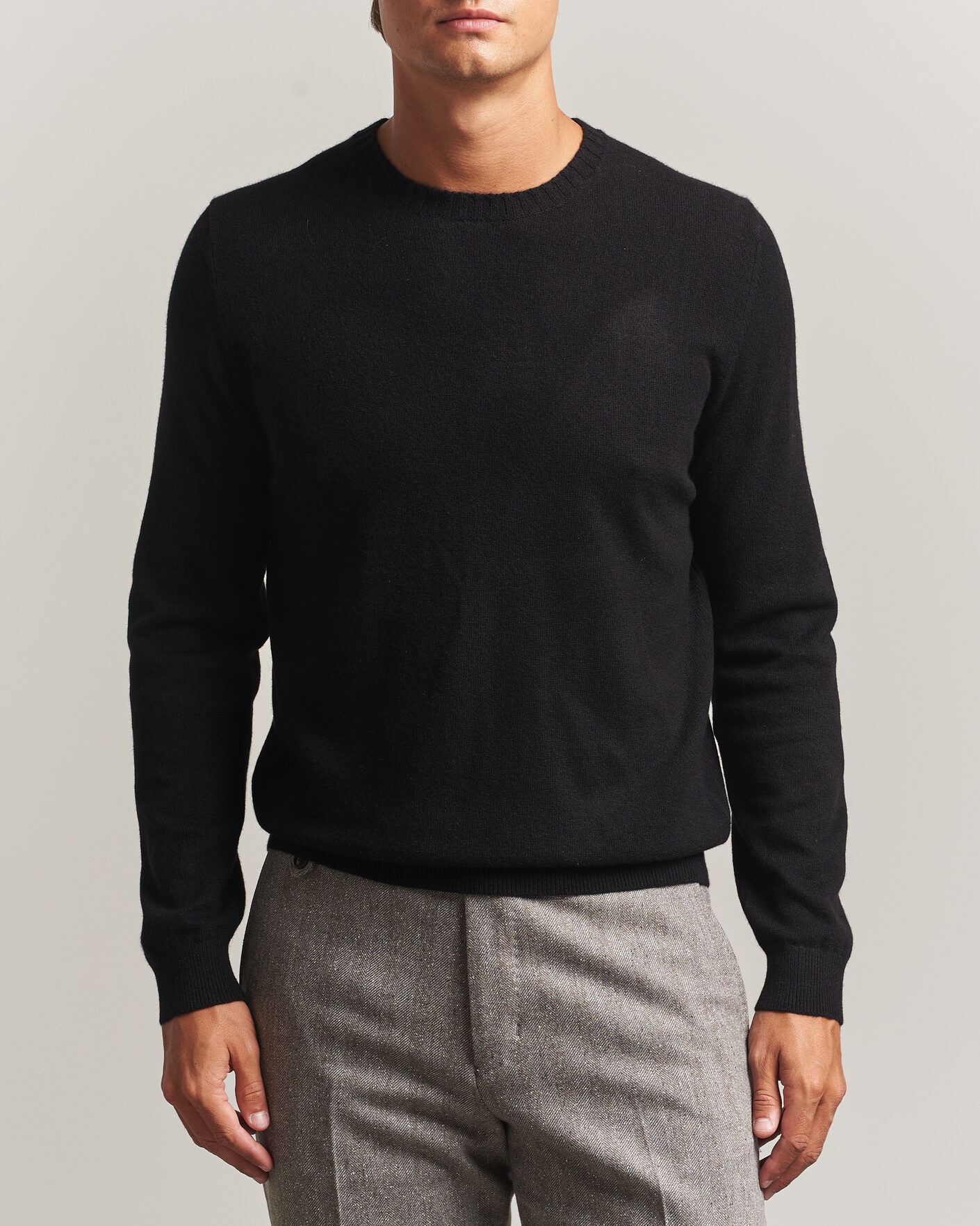 Homme | Pulls Et Tricots | Stenströms | Cashmere Crewneck Black