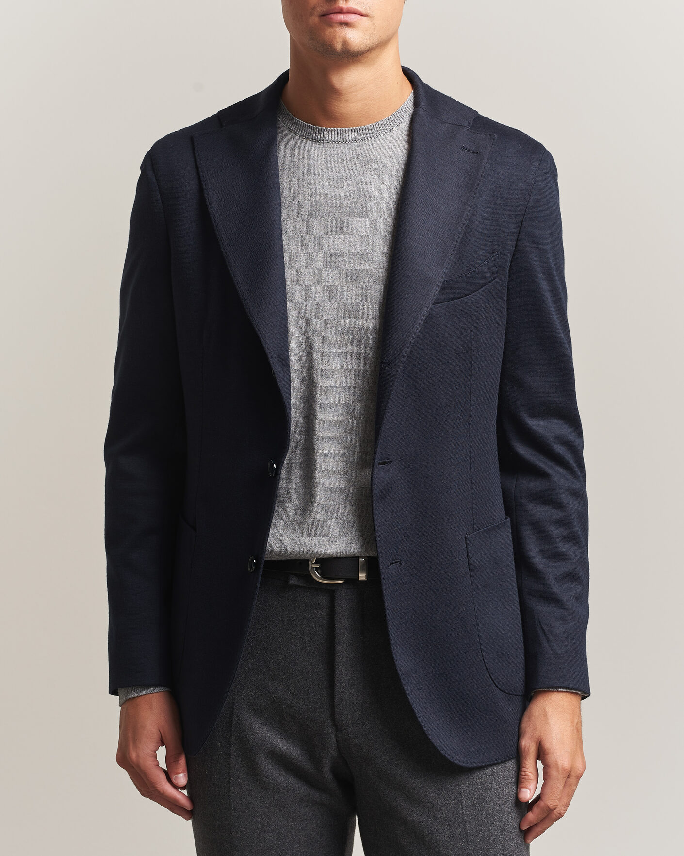 Homme | Blazers | Stenströms | Wool Jersey Blazer Navy