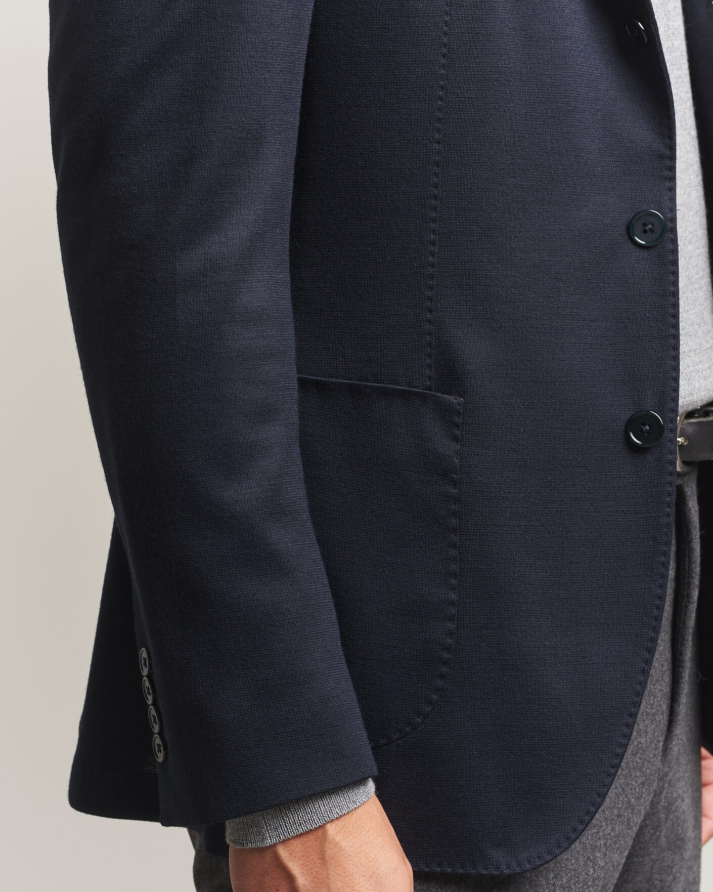 Homme | Blazers | Stenströms | Wool Jersey Blazer Navy
